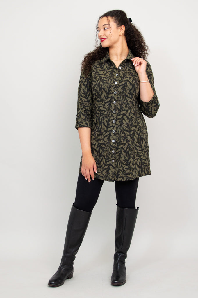 Charlie Tunic in Greenwood Bamboo Fabric - Women's Eco-Friendly Summer Top for Casual Wear & Beach Outfits