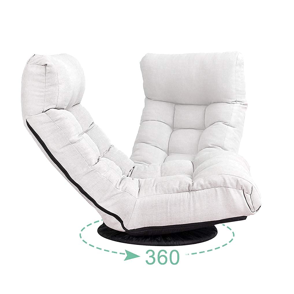 360° Swivel Floor Gaming Chair for Adults & Kids - Adjustable Backrest, Ottoman Included - Ergonomic Floor Sofa for Living Room, Bedroom, Gaming & Relaxation - Perfect for Video Games, TV Watching & Lounging