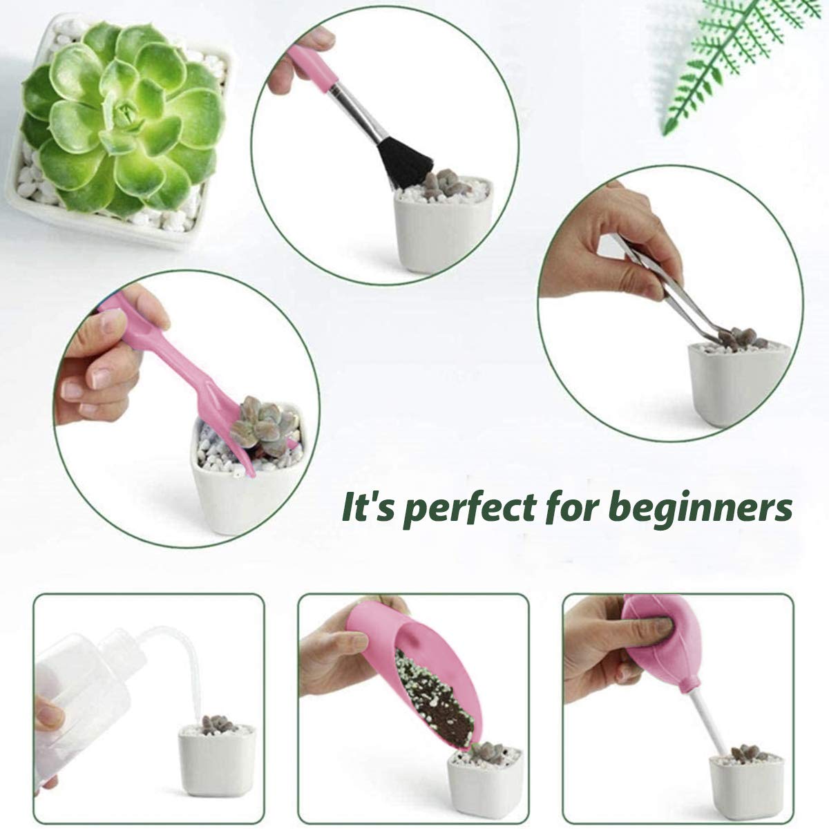16-Piece Succulent Tool Kit for Indoor Plants & Fairy Gardens