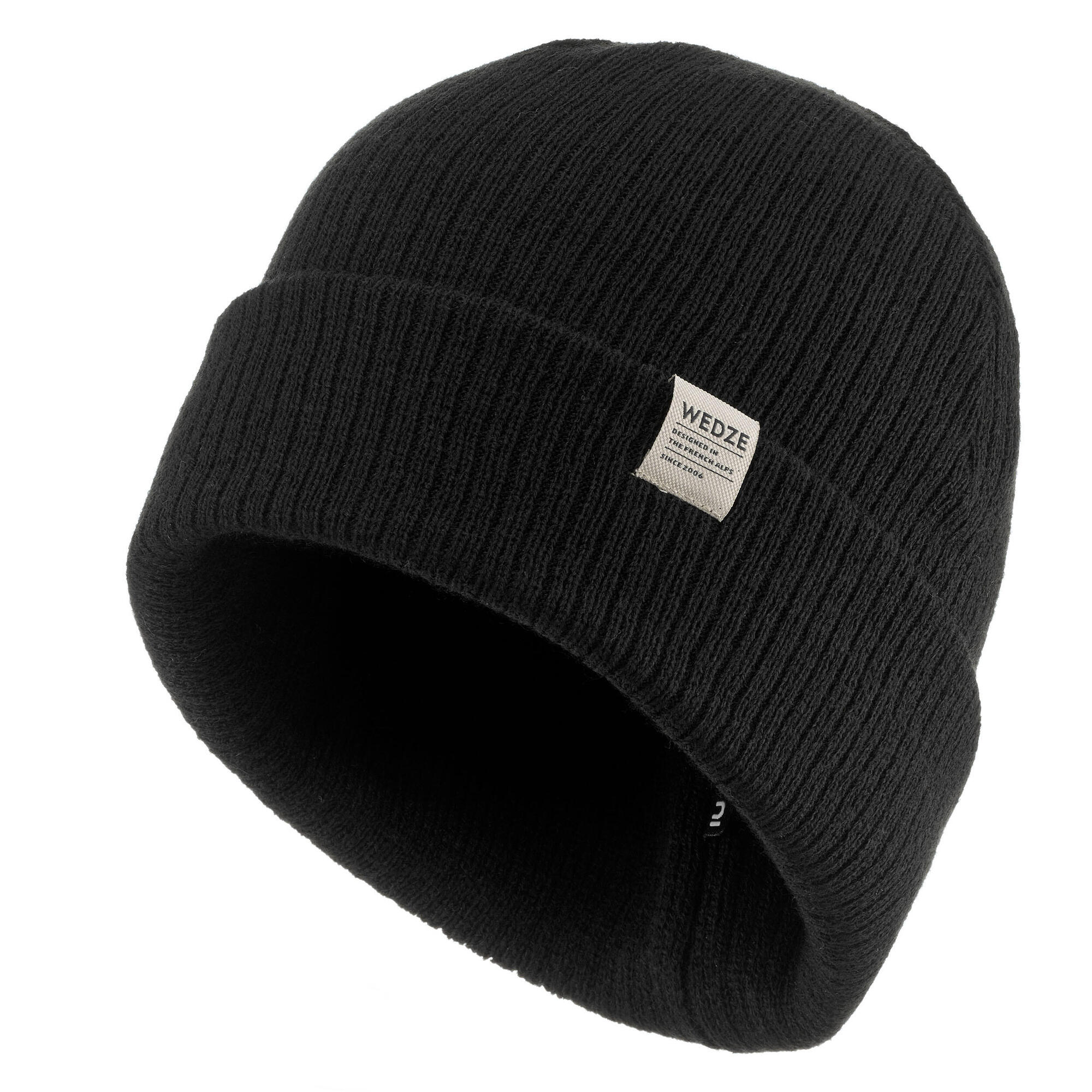 Wedze Fisherman Knit Beanie - Warm Winter Hat for Men & Women - Soft Acrylic Wool Blend - Perfect for Skiing, Hiking & Outdoor Activities