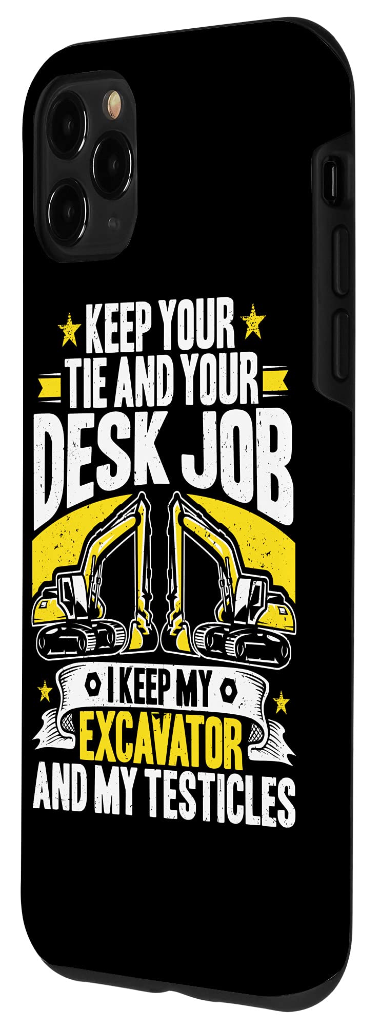 iPhone 11 Pro Max Heavy Duty Case for Excavator Drivers & Construction Workers - Rugged Protective Cover for Harsh Job Sites & Outdoor Use