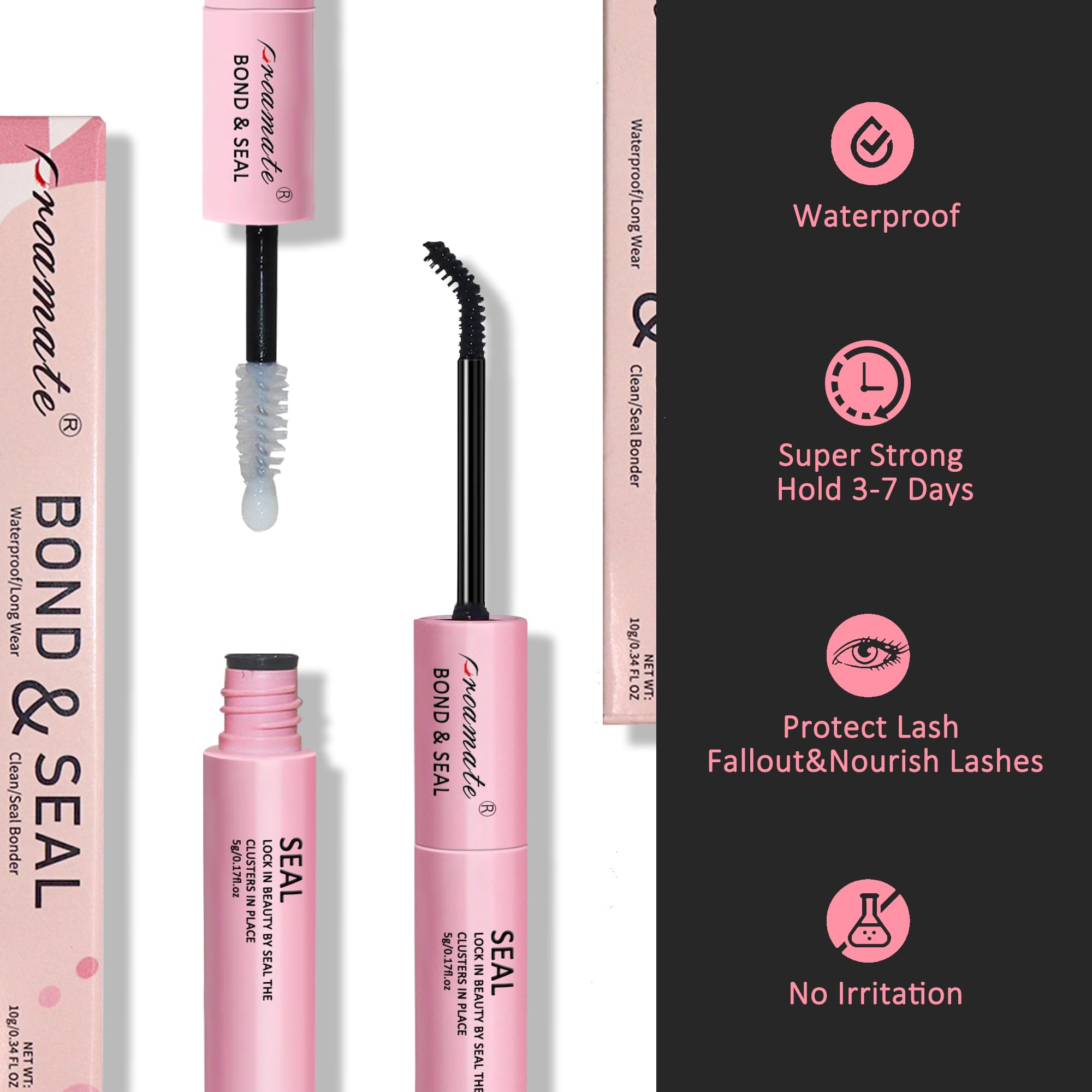 Best Latex-Free Waterproof Eyelash Glue - Super Strong Hold Cluster Lash Adhesive for Extensions | Long-Lasting, Safe & Gentle Formula | Perfect for Daily Wear, Special Occasions & Professional Use