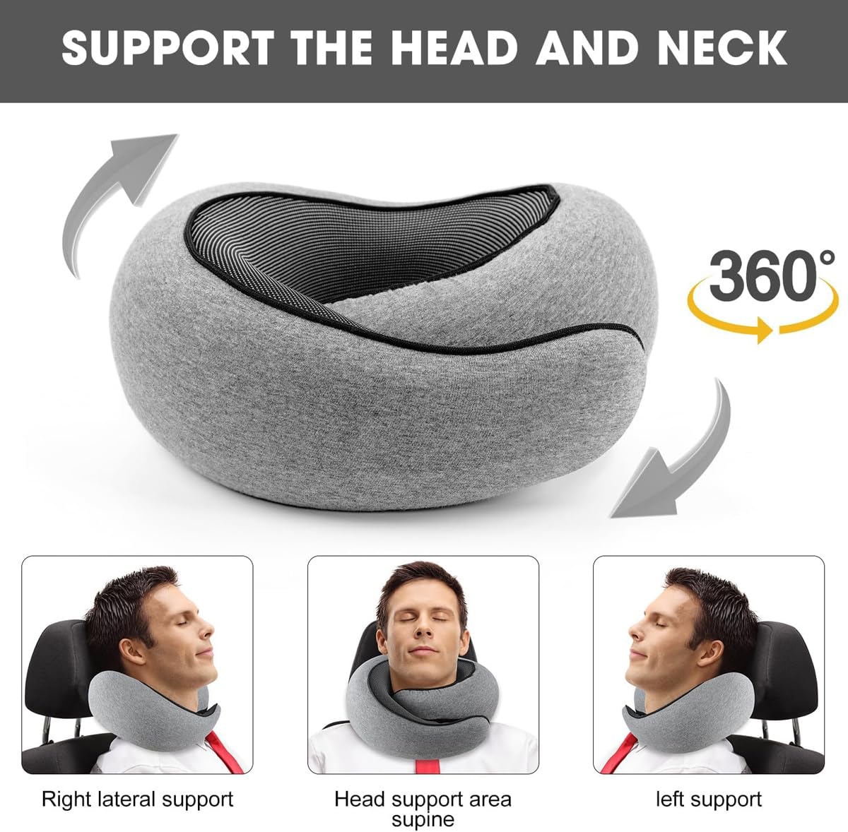 Wander Plus Memory Foam Travel Pillow - U-Shaped Neck Pillow for Airplane, Car & Office - Portable & Comfortable for Upright Sleeping - Pink (Perfect for Long Flights, Road Trips & Work Breaks)
