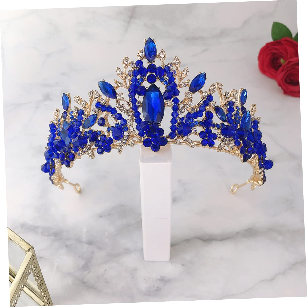 2 Pcs Crystal Crown Wedding Hair Accessories for Bride - Elegant Bridal Tiara & Headdress Jewelry for Women | Perfect for Weddings, Prom, Pageants & Special Occasions