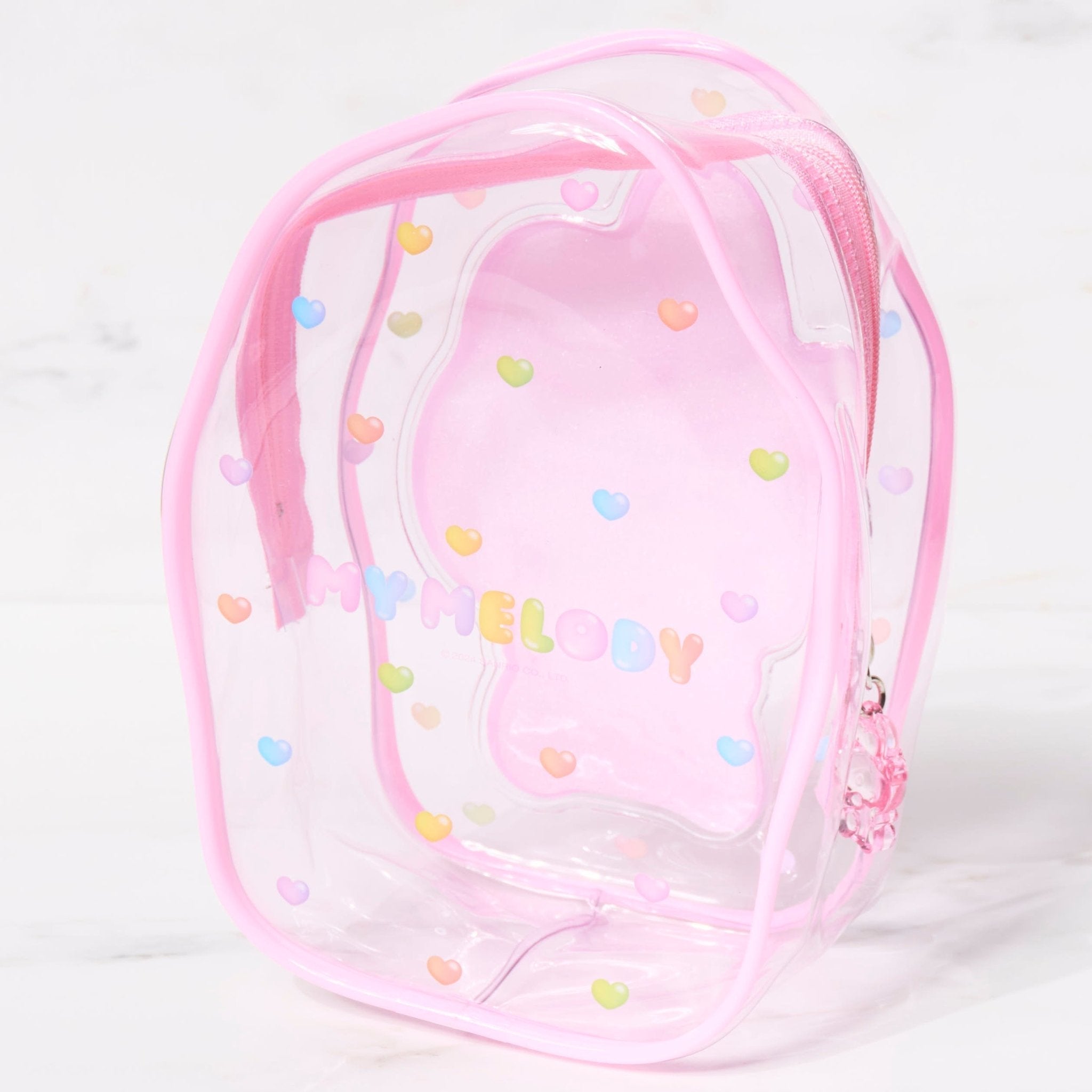 Sanrio Character Clear Pouch - Cute & Durable Plastic Zipper Bag for School, Travel & Cosmetics Storage - Hello Kitty, My Melody & More Anime Designs