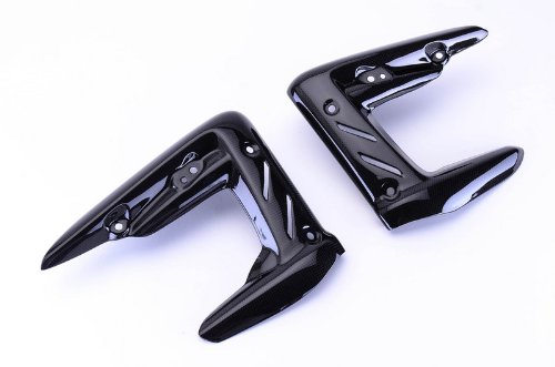Bestem Carbon Fiber Radiator Covers for Triumph Street Triple 2011-2012 | Plain Weave Design | Lightweight & Durable Motorcycle Accessory | Perfect for Street Riding & Performance Upgrades