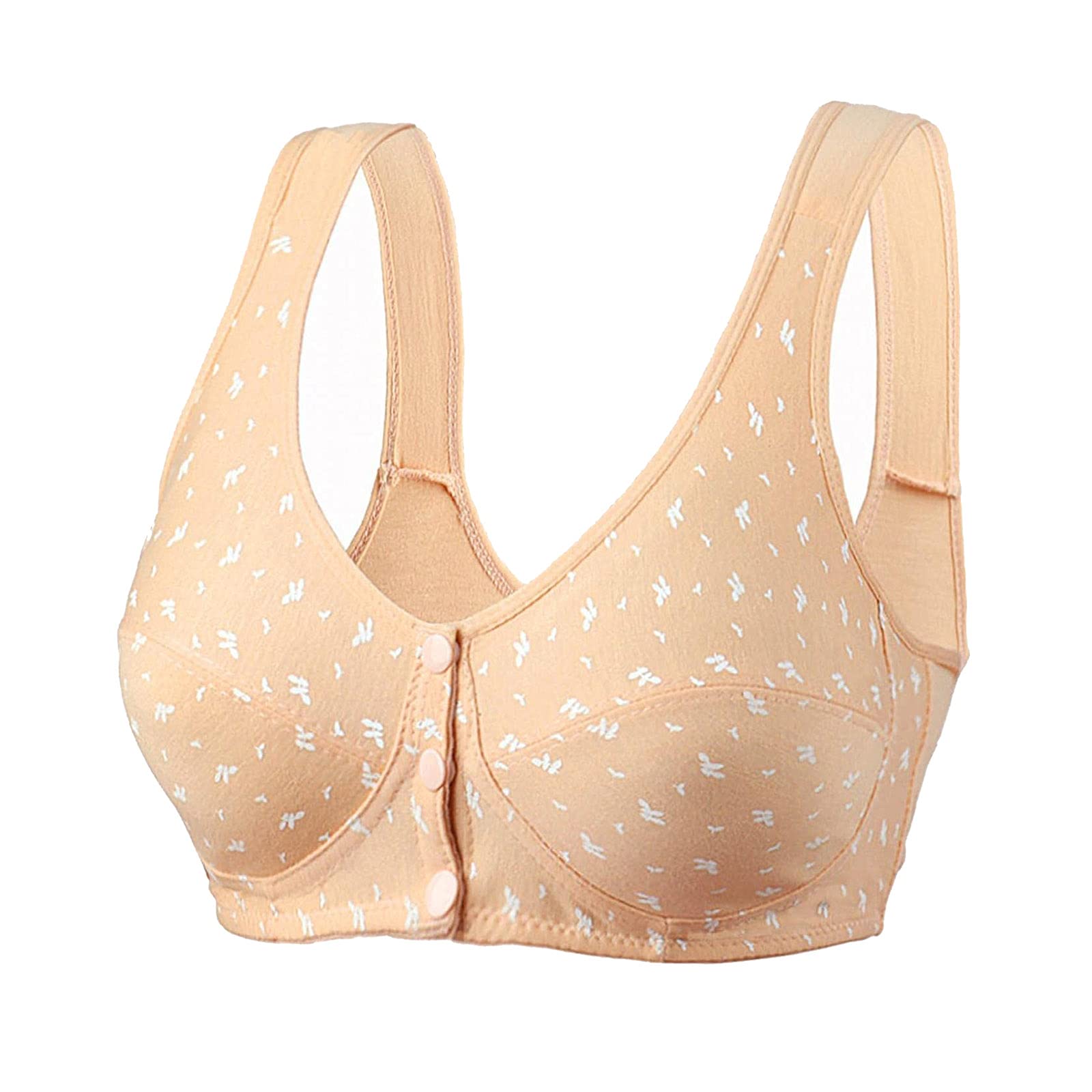 Women's Comfortable Wireless Cotton Sports Bra - Front Snap Closure for Yoga, Workout & Leisure | Perfect for Gym, Running & Everyday Wear