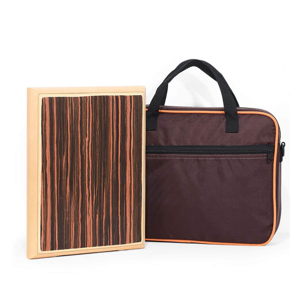ZAKMIR Compact Travel Cajon Drum - Adjustable String Hand Drum with Carrying Bag | Portable Percussion Instrument for Music Lovers, Travel, Camping & Street Performances
