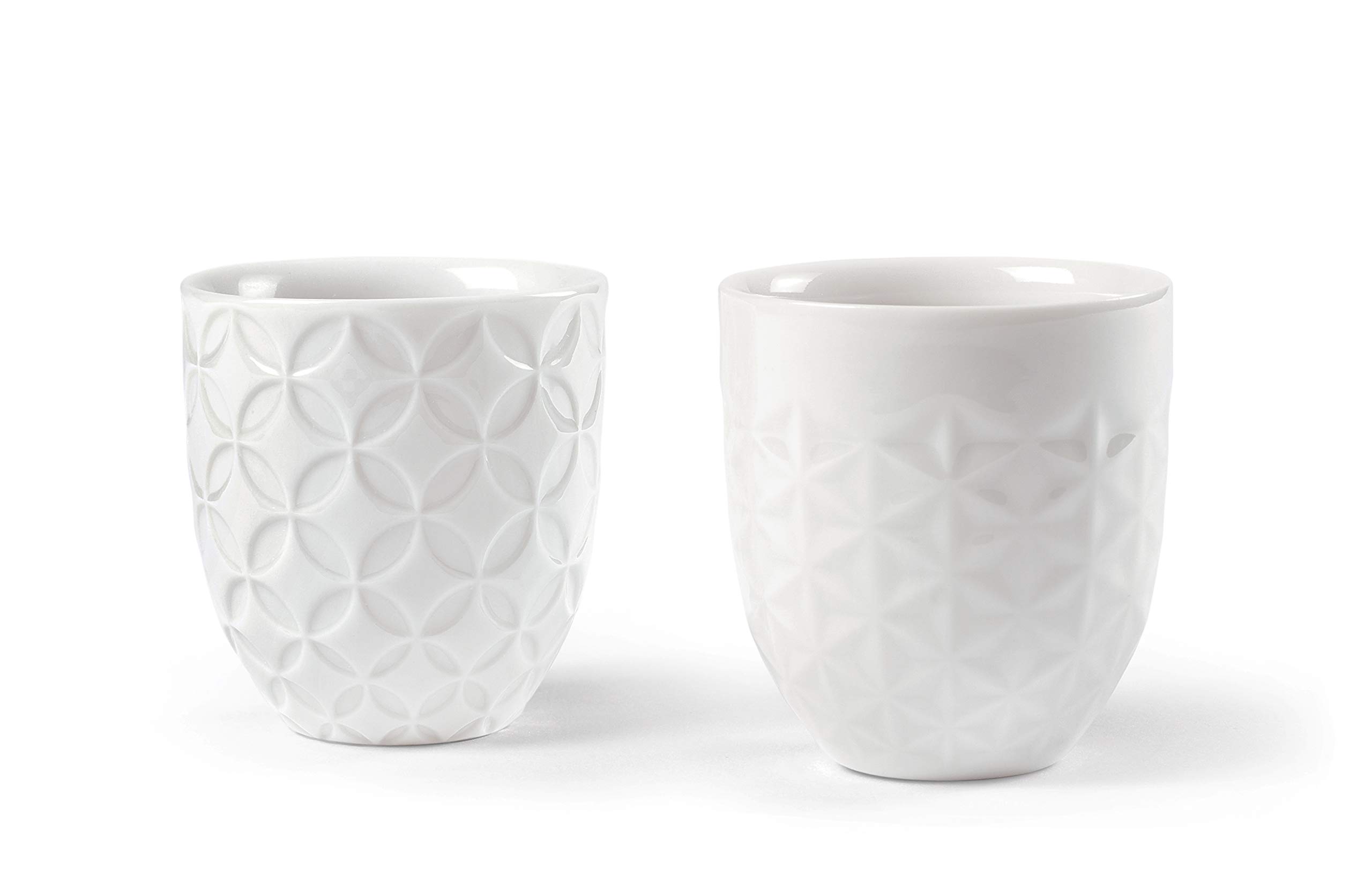 LLADRÓ Salmon Cup Sake Cups Set - Handcrafted Porcelain Japanese Drinking Cups for Sake, Tea & Cocktails - Elegant Home Bar & Dinner Party Tableware (01009605)
