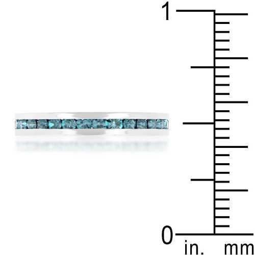 Elegant Stackable Aquamarine Crystal Rings for Women - Trendy Layered Jewelry for Everyday Wear, Parties & Special Occasions