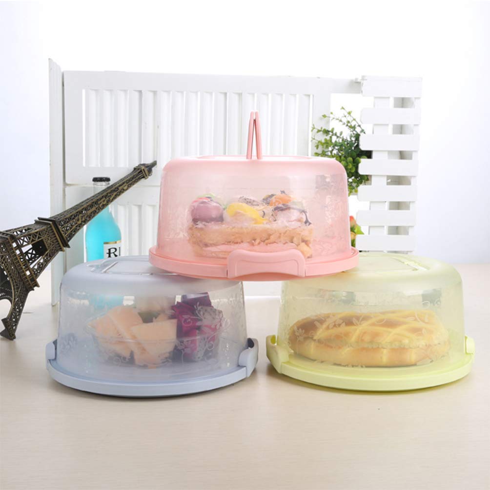UPKOCH Clear Plastic Cake Container with Handle - Airtight Refrigerator Storage Box for Cakes, Fruits, Meat & Vegetables | Perfect for Bakery, Party Desserts & Food Prep