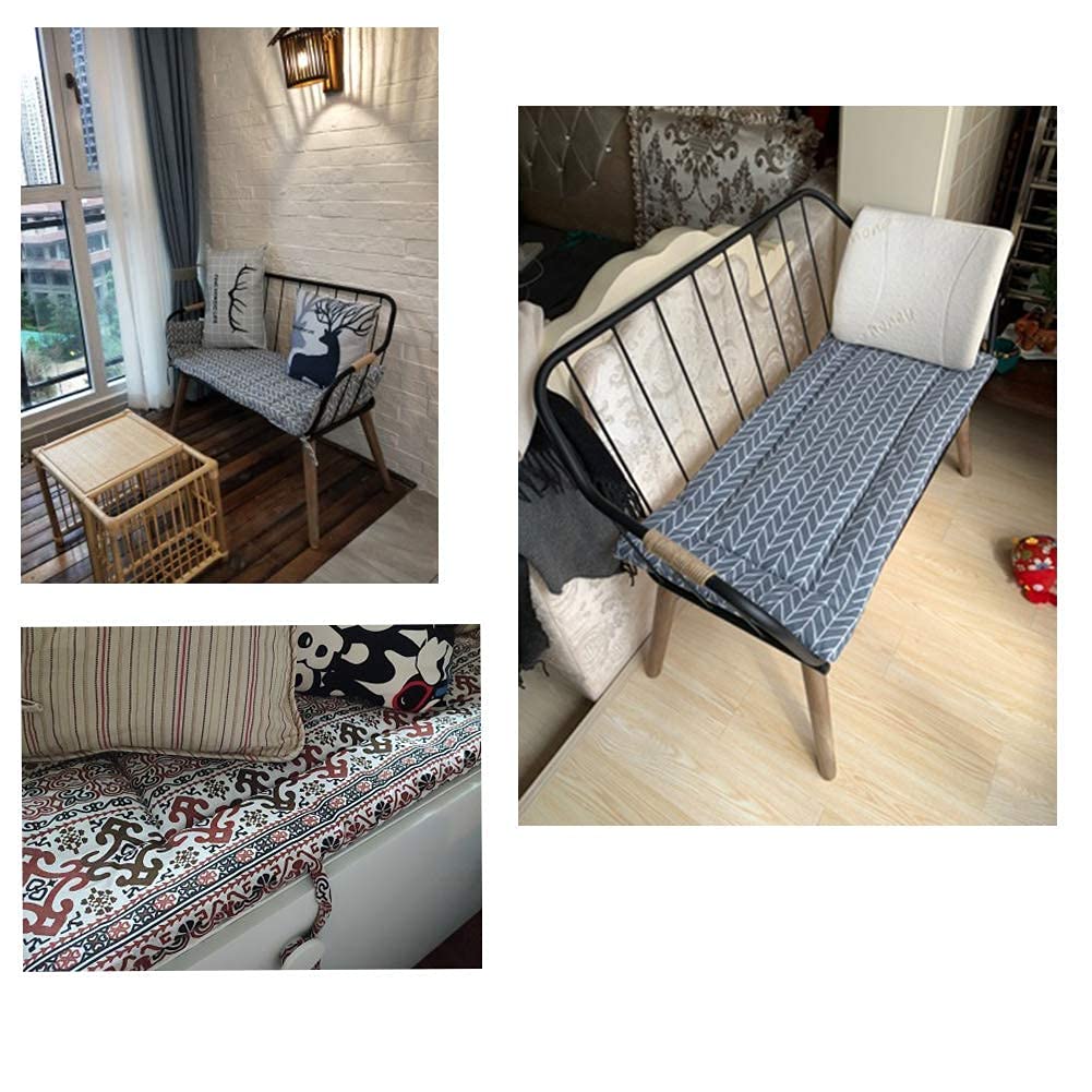 **Premium Indoor/Outdoor Bench Cushion - Thick Soft Cotton Loveseat & Swing Chair Pad - Patio Garden Deck Furniture Accessory for Sofa, Settee & Fresco Seating**    *(Perfect for Relaxing on Porches, Decks, Gardens & Indoor Lounging)*