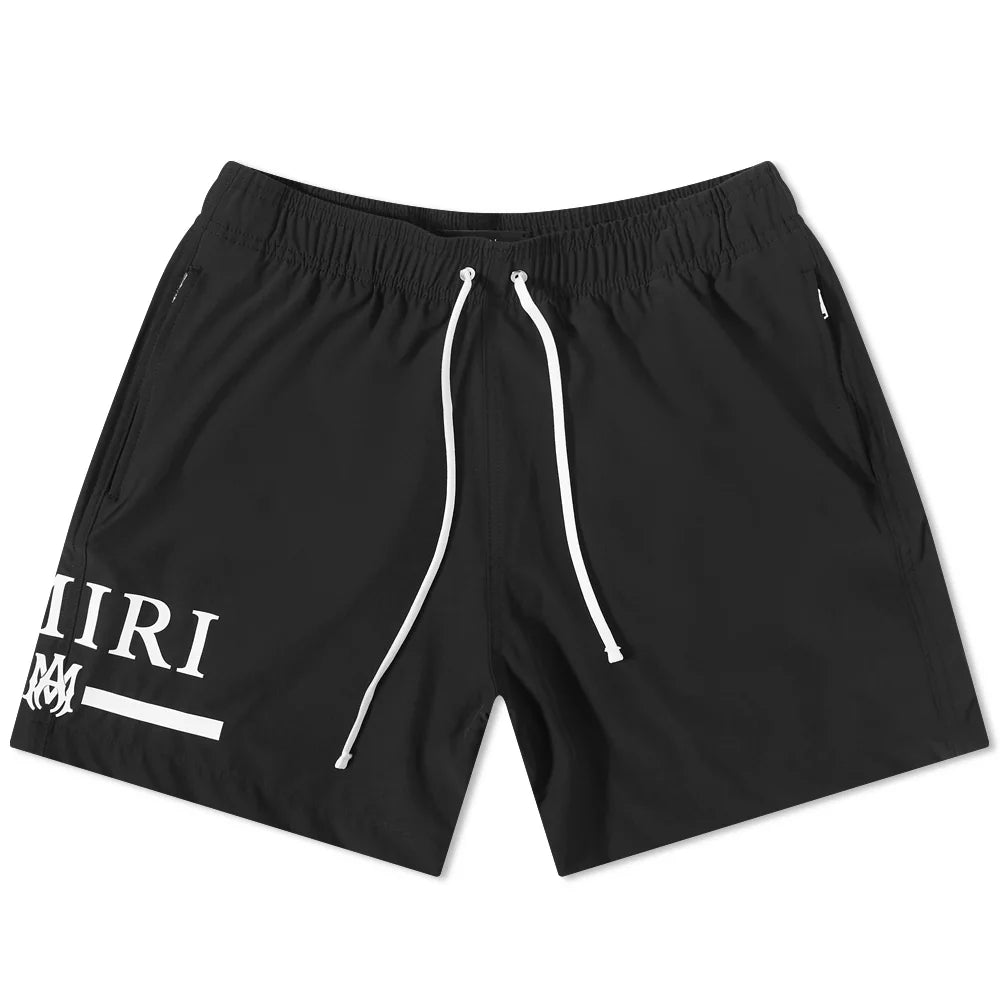 Amiri Black Logo Swim Shorts for Men - Stylish & Comfortable Beachwear for Swimming, Vacation & Summer Outfits