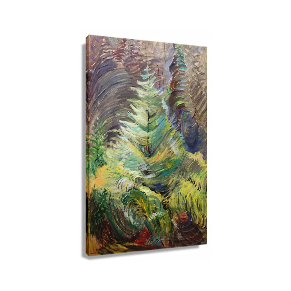 Emily Carr 'Heart of The Forest' Post-Impressionism Art Print - 12x18 Inch (30x45cm) Unframed Wall Decor for Nursery, Bedroom, Office & Bathroom - Vintage Style Canvas Painting for Modern Home Decor