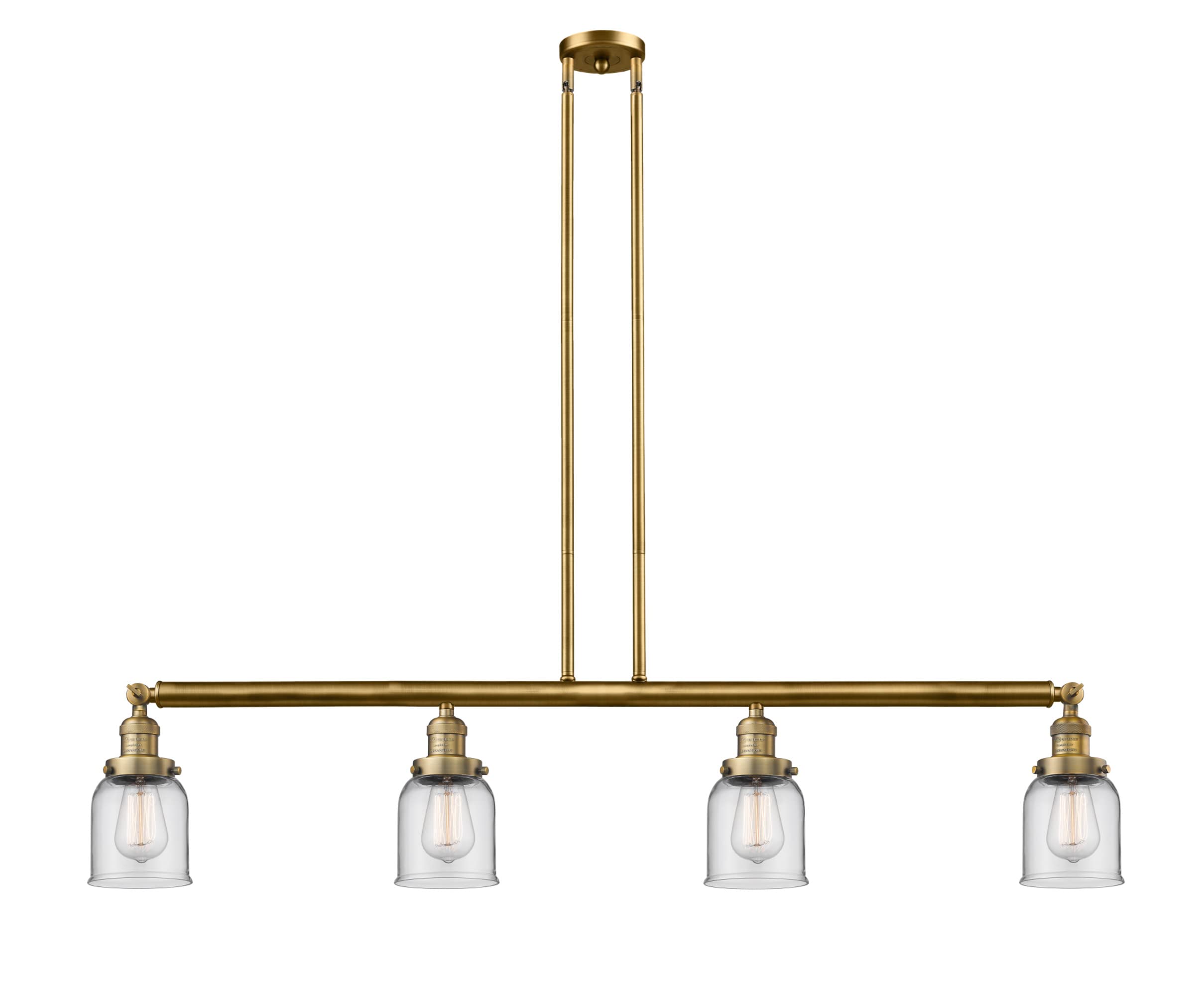 214-PC-G54 Small Bell 3 Light Island Pendant Lighting Fixture, Polished Chrome Finish - Perfect for Kitchen Island, Dining Room or Entryway Lighting