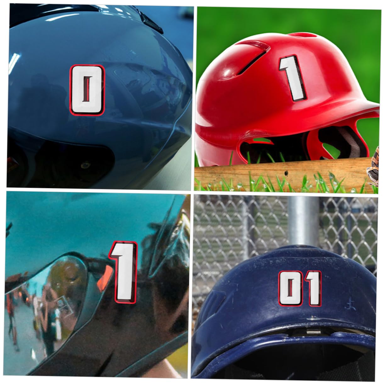 WOONEKY Reflective Bike Helmet Stickers - 2-Pack for Safety & Night Cycling
