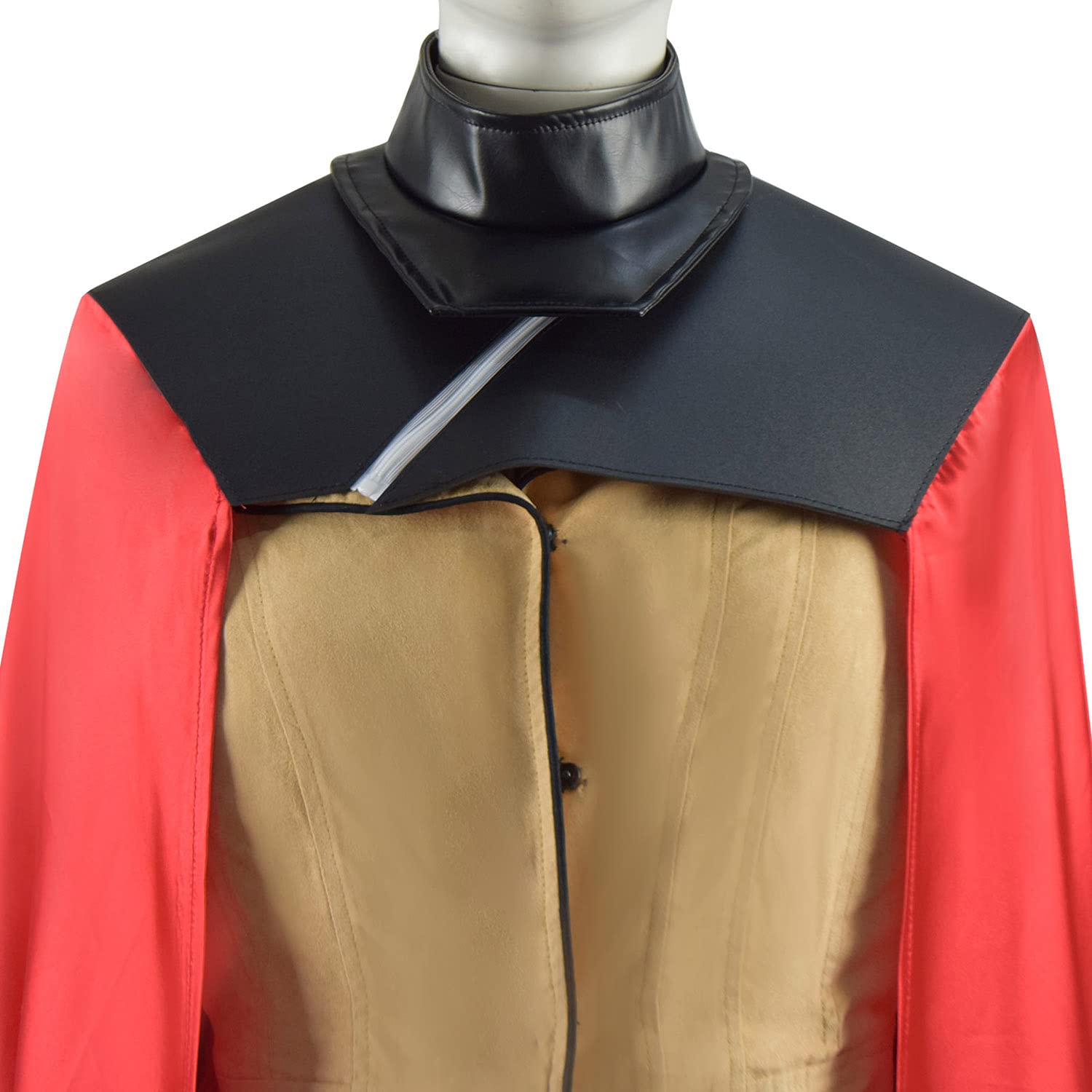 Qi'ra Cosplay Costume for Women - Adult Star Wars Qi'ra Dress with Red Cape, Full Set Jedi Uniform, Han Solo Outfit for Halloween & Comic Con