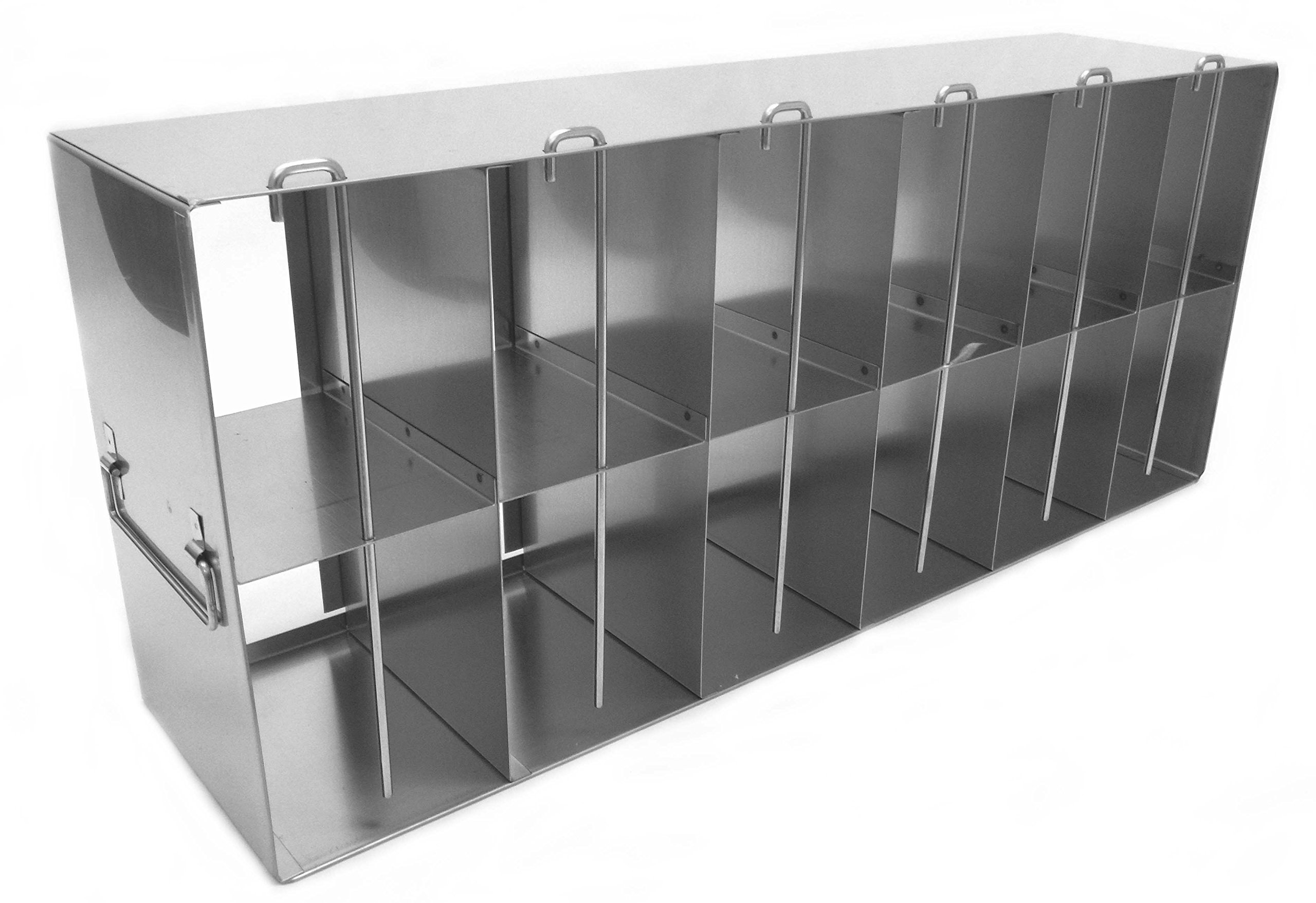 UMP-609 Stainless Steel Freezer Rack for 96-Well Microtiter Plates - Lab Organization & Sample Storage Solution for PCR Tubes, Cryogenic Vials & Microplates - Perfect for Laboratories, Research Facilities & Biotech Storage Needs