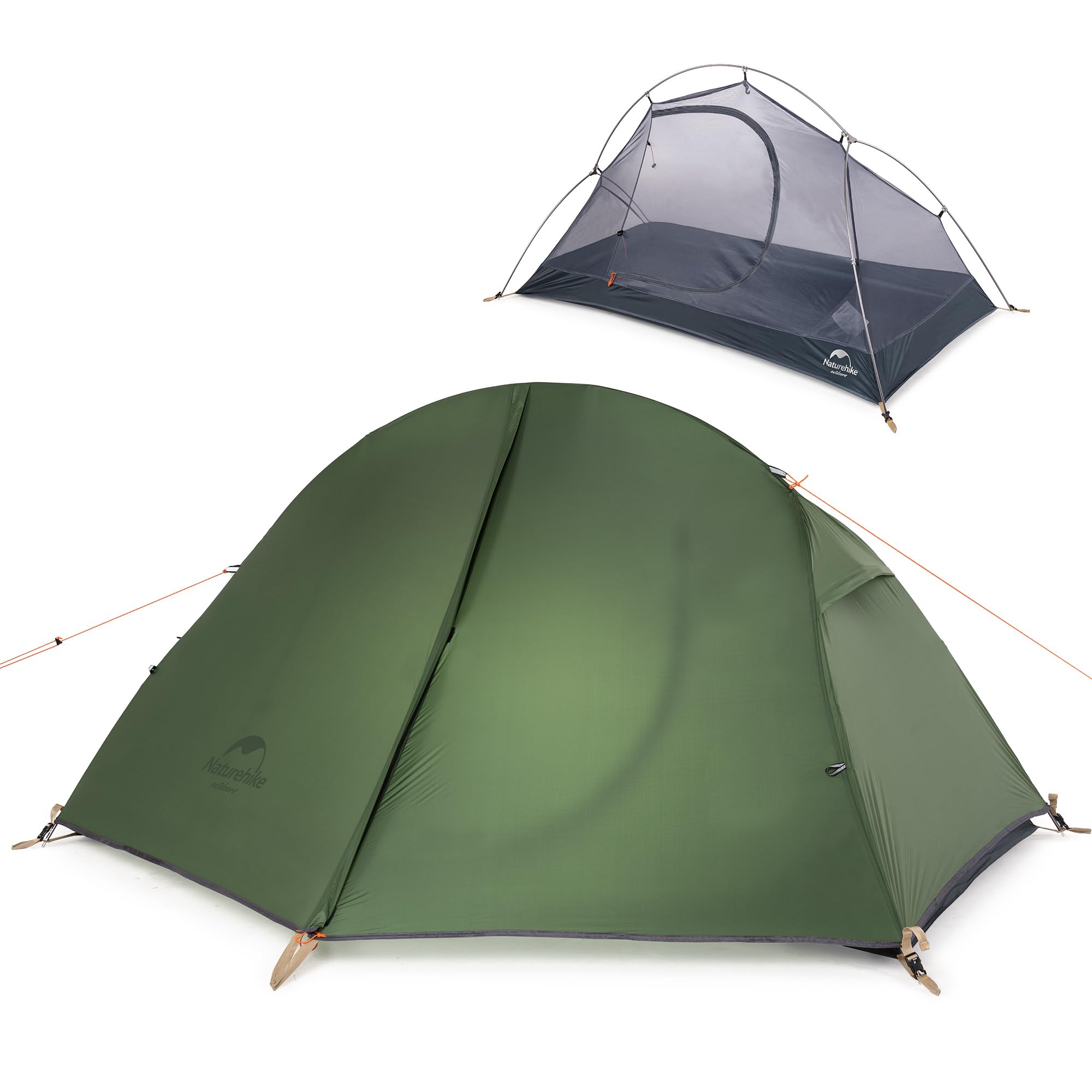 Naturehike 1-Person Backpacking Tent - Lightweight, Waterproof & Free Standing for Bikepacking & Hiking - Includes Footprint for Outdoor Adventures & Camping Trips