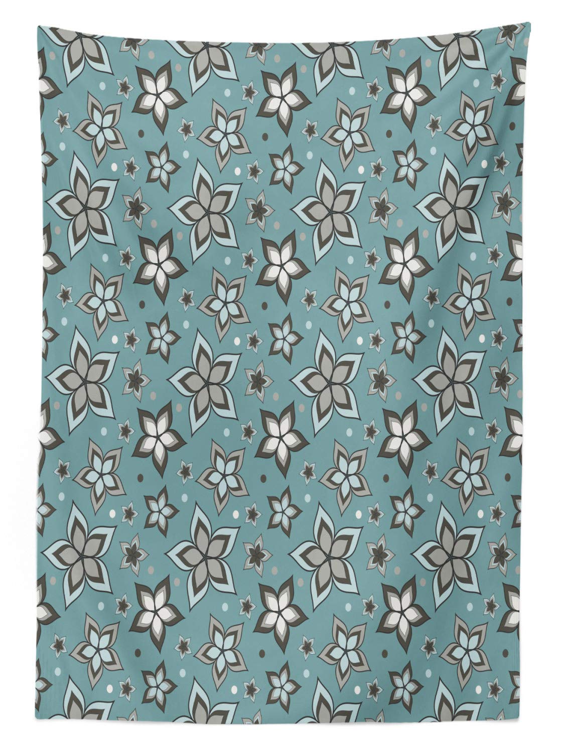 Ambesonne Floral Outdoor Tablecloth - Washable Picnic Table Cover 58