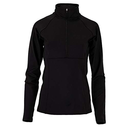 Fila Essentials ½ Zip Jacket for Men & Women - Black Pullover Hoodie for Running, Gym & Casual Wear | Lightweight Fleece Lined Athletic Top