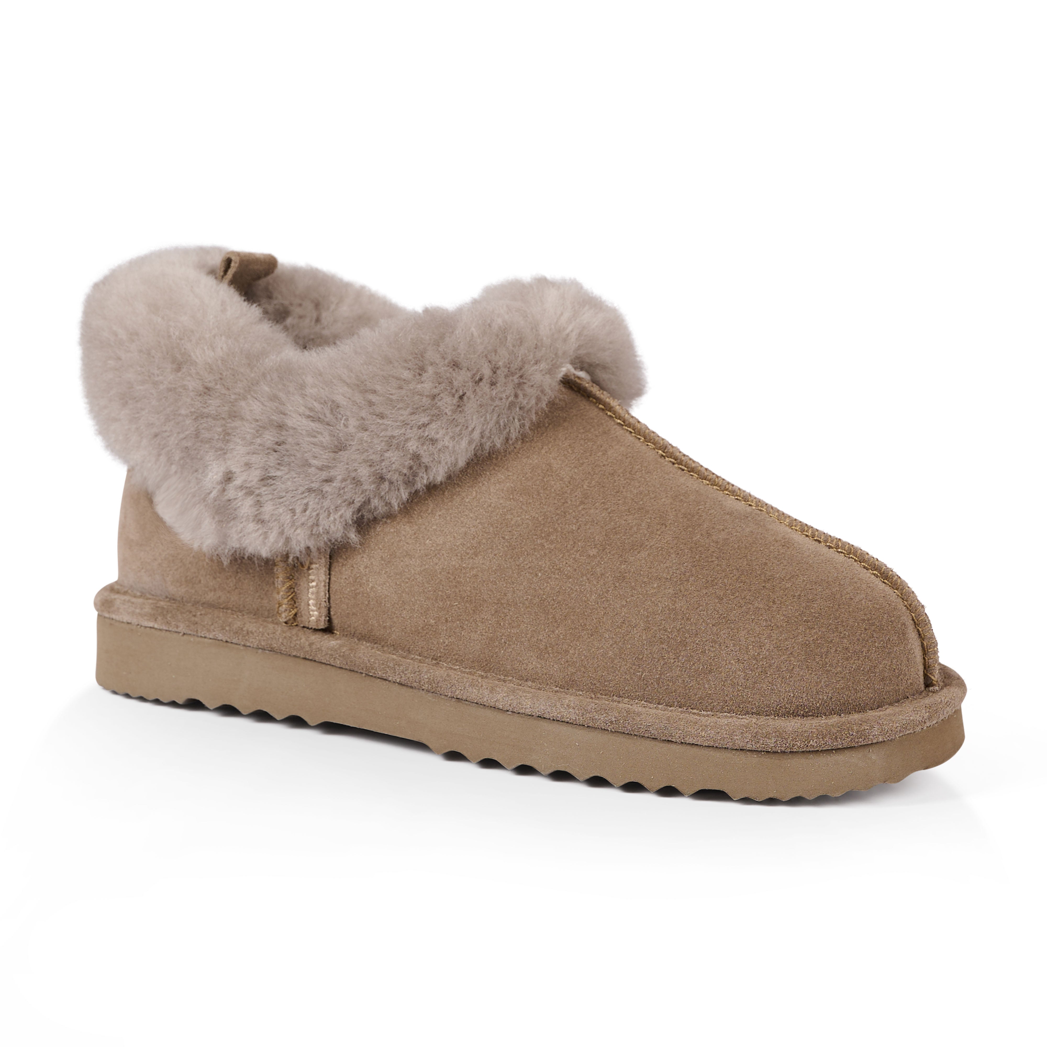 Willow Women's Cozy Memory Foam Slippers - Soft Indoor/Outdoor House Shoes with Non-Slip Sole, Charcoal Taupe - Perfect for Relaxing at Home, Lounging & Quick Errands