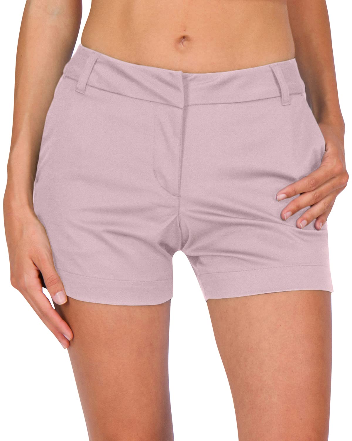 Three Sixty Six Women's Golf Shorts 4.5 Inch Inseam - Quick Dry Active Athletic Shorts with Pockets, Breathable & Comfortable for Golf, Tennis & Outdoor Sports
