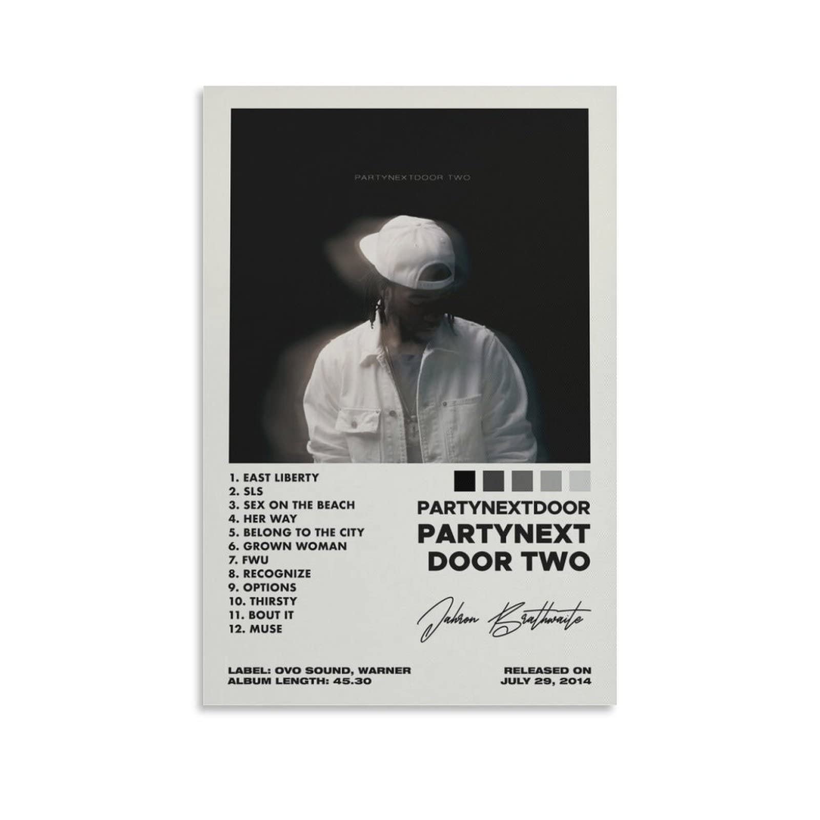 PartyNextDoor Two Canvas Poster - 12x18inch (30x45cm) Unframed Wall Art Decor for Living Room & Bedroom - Perfect for Music Fans & Modern Home Decor