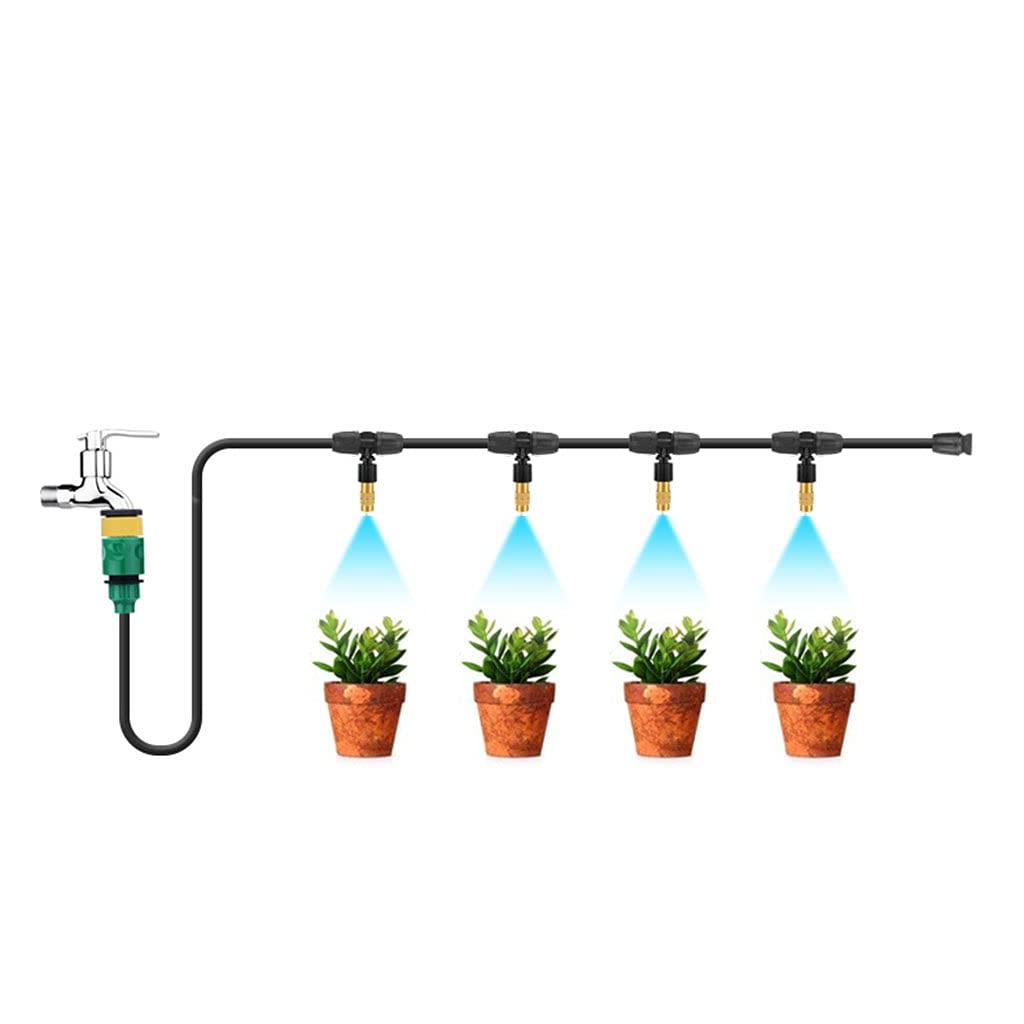 BBGS Automatic Micro Irrigation System - 20m Drip Irrigation Kit with Adjustable Atomizing Nozzles & Mister Drippers for Garden, Lawn, Greenhouse | Water Saving Plant Watering Solution for Patio, Indoor Plants & Vegetable Gardens