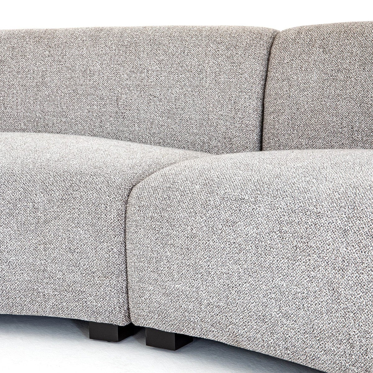 Anwen Sectional Sofa Set - 2 Piece Modern L-Shaped Couch in Astor Ink Fabric for Living Room, Lounge & Family Room Comfort