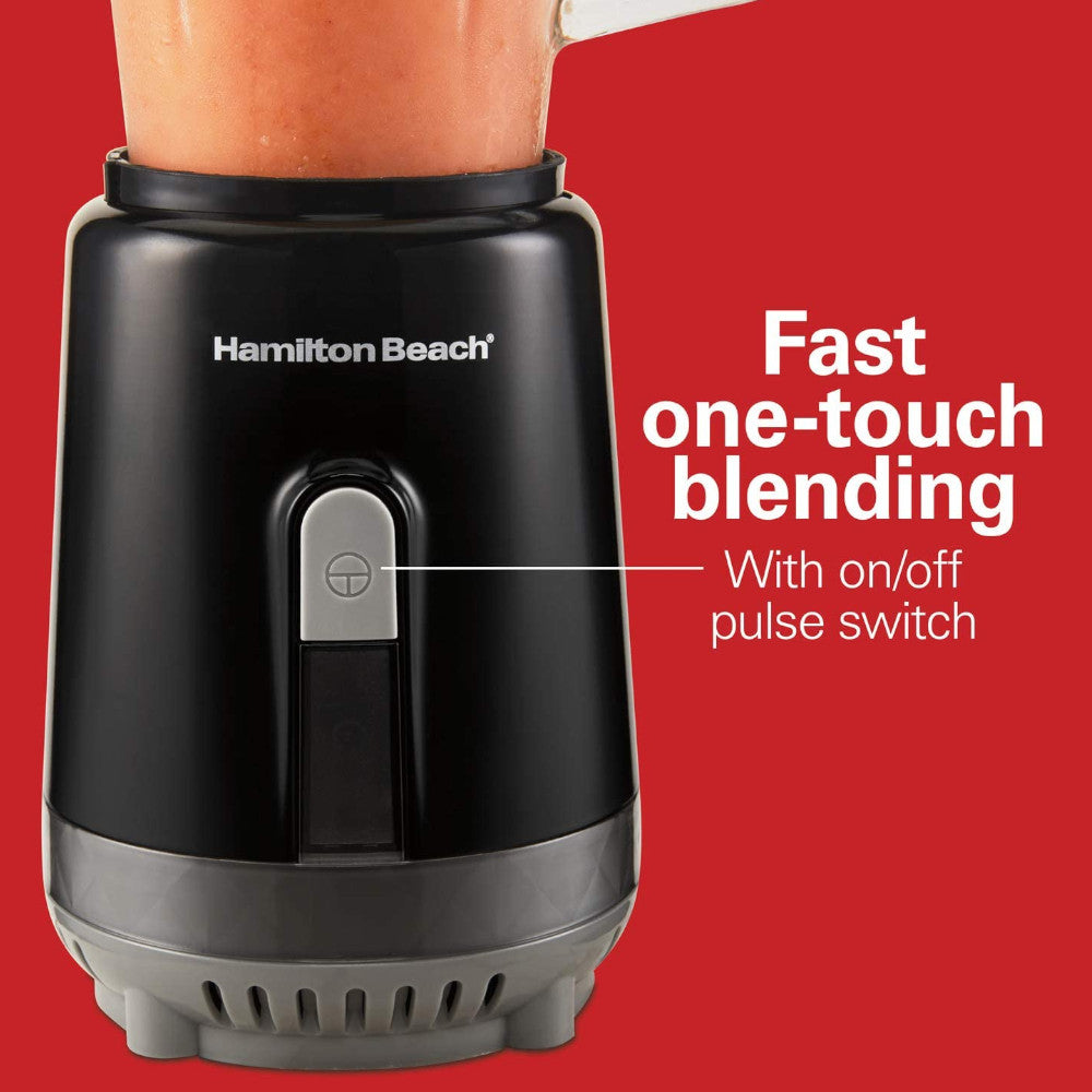 Hamilton Beach Personal Blender for Shakes & Smoothies - 51157 - Compact Countertop Blender for Protein Shakes, Frozen Drinks & Healthy Smoothies at Home, Office or Gym