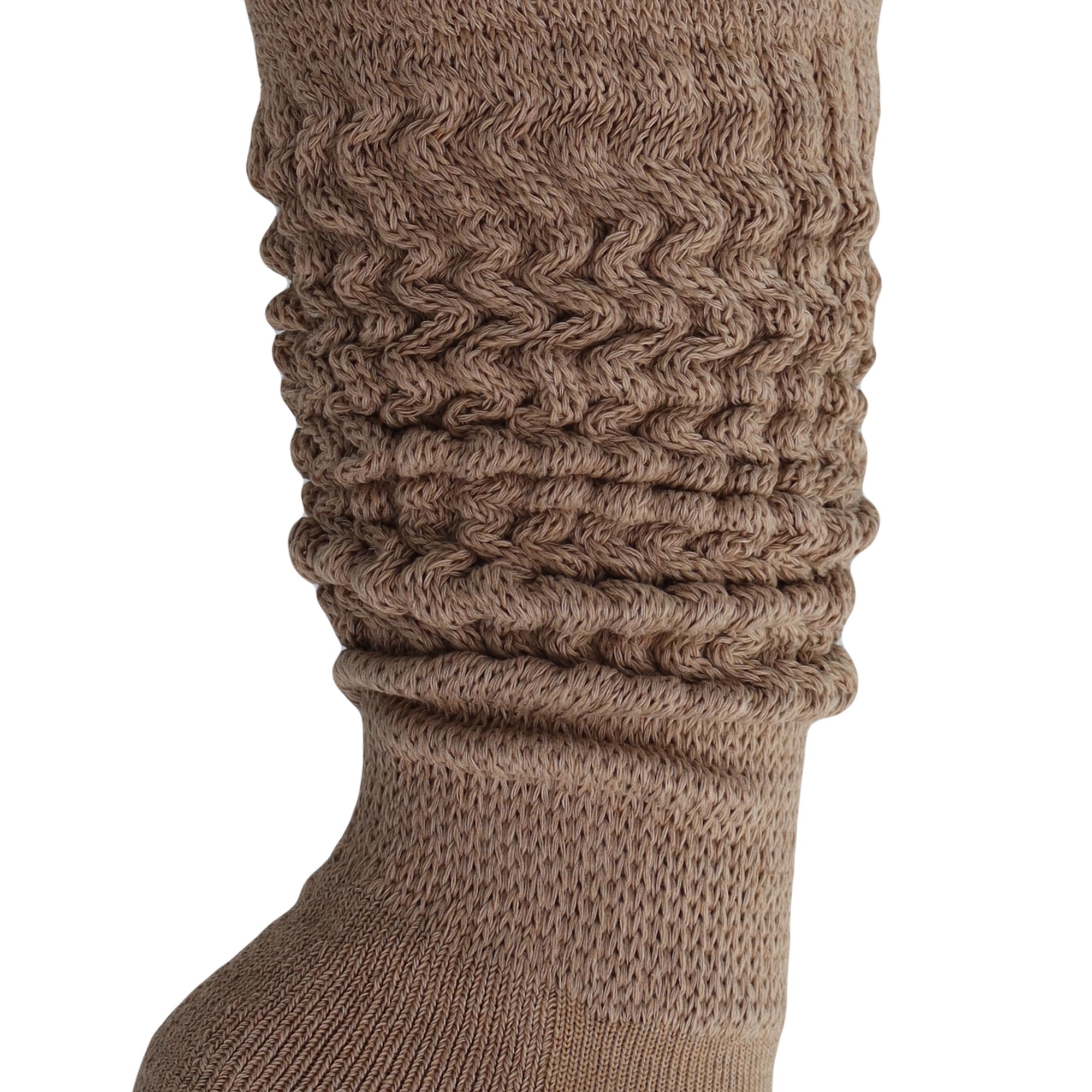 American Made Slouch Socks - Extra Long Cotton Knee High Scrunch Socks for Women | Heavy Warm Winter Socks for Boots, Lounge & Casual Wear