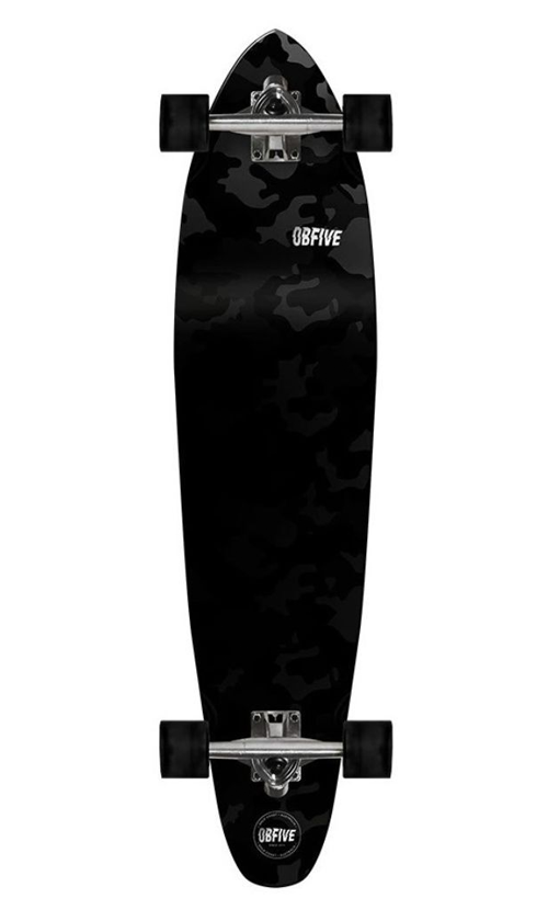 OBfive Black Ops Longboard 38 Inch - Premium Cruiser Skateboard for Adults & Teens - Perfect for Commuting, Downhill Riding & Street Surfing