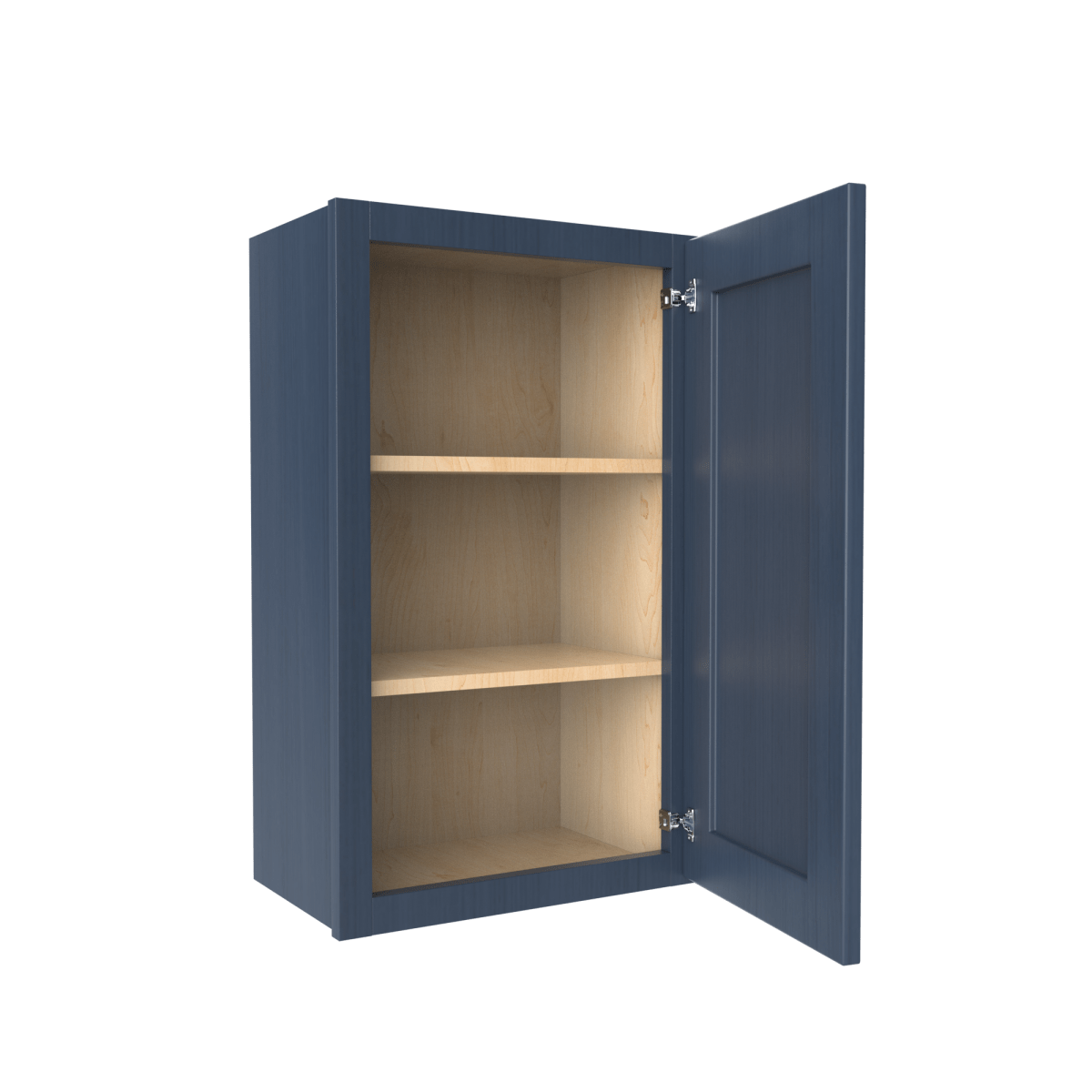 30 Inch Blue Shaker Wall Cabinet - 18W x 30H x 12D RTA Ready-to-Assemble Kitchen Storage - Perfect for Bathroom, Laundry Room & Pantry Organization