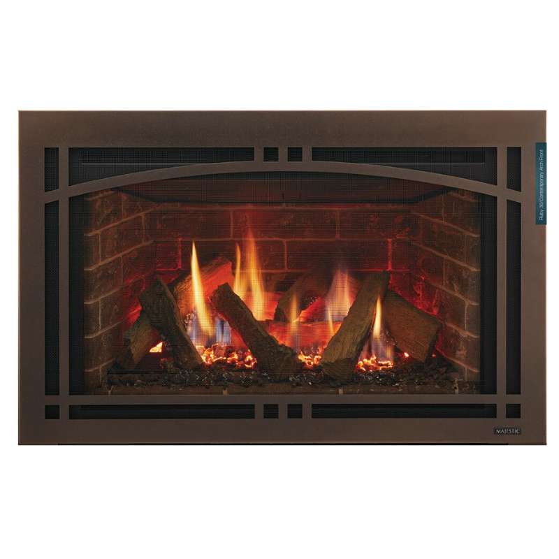 Majestic RUBY25 Direct Vent Gas Fireplace Insert - Efficient & Stylish Heating Solution for Living Rooms, Bedrooms & Basements
