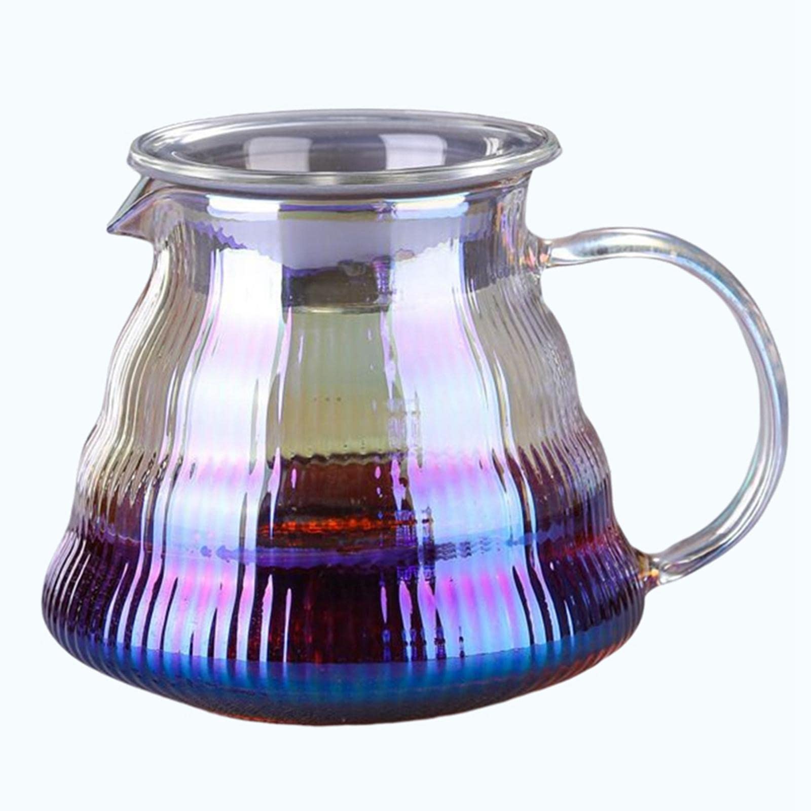 TOOYFUL Glass Coffee Server & Drip Filter Pot - 34oz Heat-Resistant Carafe with Stainless Steel Lid - Perfect for Pour Over Coffee, Cold Brew & Iced Tea - Ideal for Home, Office & Cafe Use