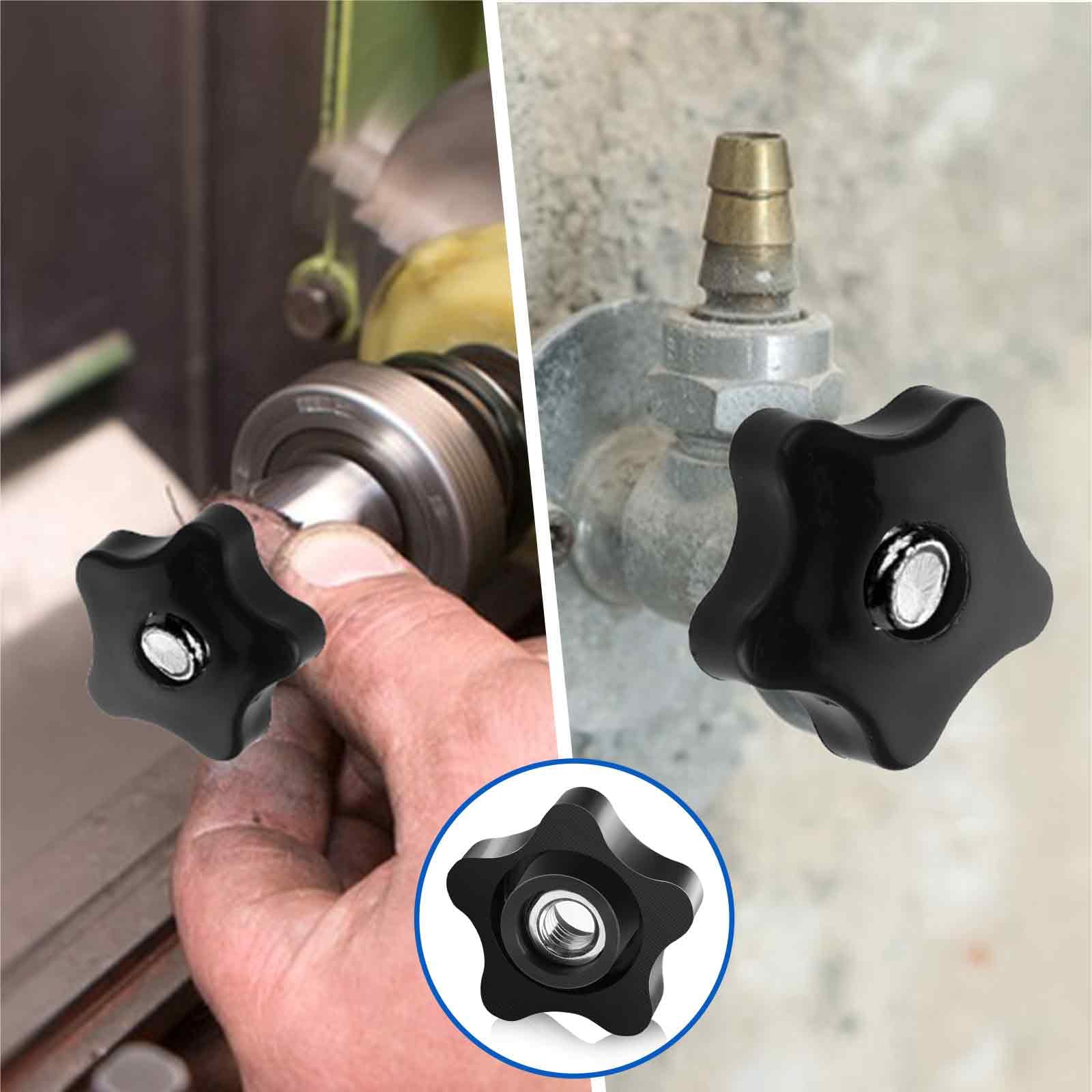 4Pcs 5/16-18 Threaded Knobs - Star Knobs for T-Track & Jigs - Workshop Use