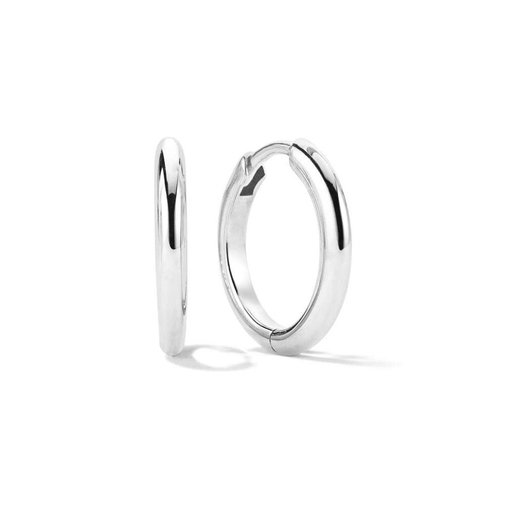 Minimalist Medium Hoop Earrings - 14K Gold Plated Simple Circle Earrings for Women | Everyday Wear, Office, Date Night & Special Occasions