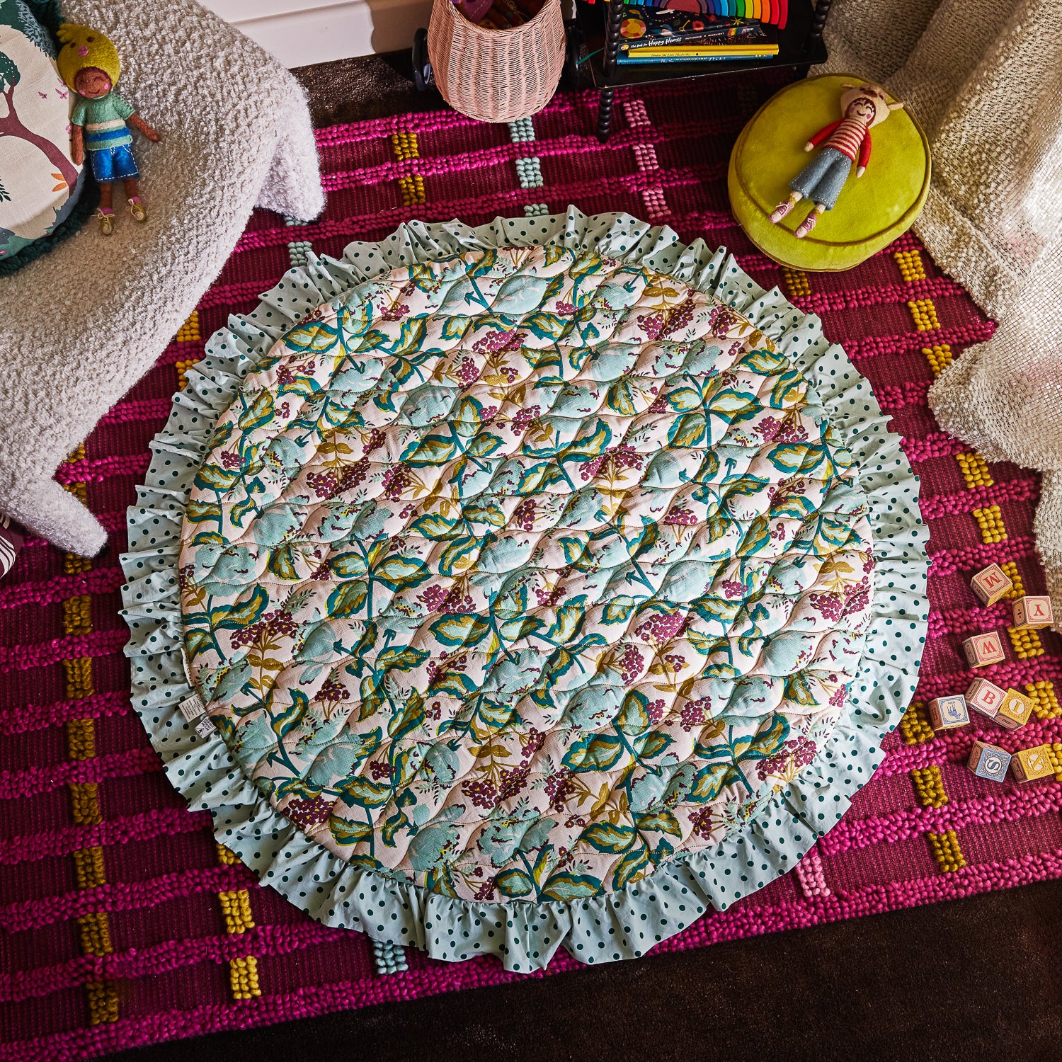 Evette Baby Play Mat - Non-Toxic, Waterproof & Foldable Playmat for Infants & Toddlers - Perfect for Crawling, Tummy Time & Nursery Floor Play