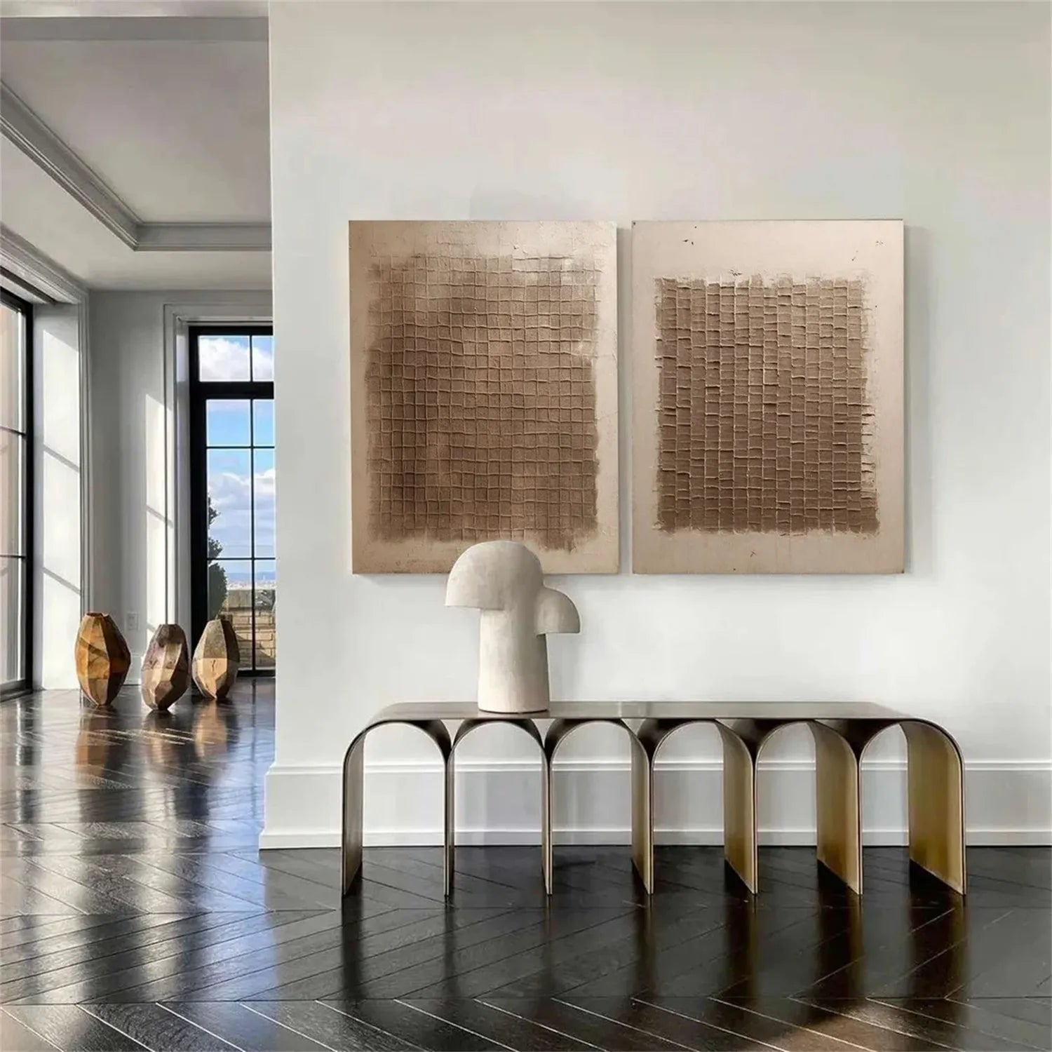 Abstract Tranquility Set of 2 Wall Art Paintings - Modern Minimalist Canvas Prints for Living Room, Bedroom & Office Decor #WS145 | Perfect for Home, Office & Gift Giving