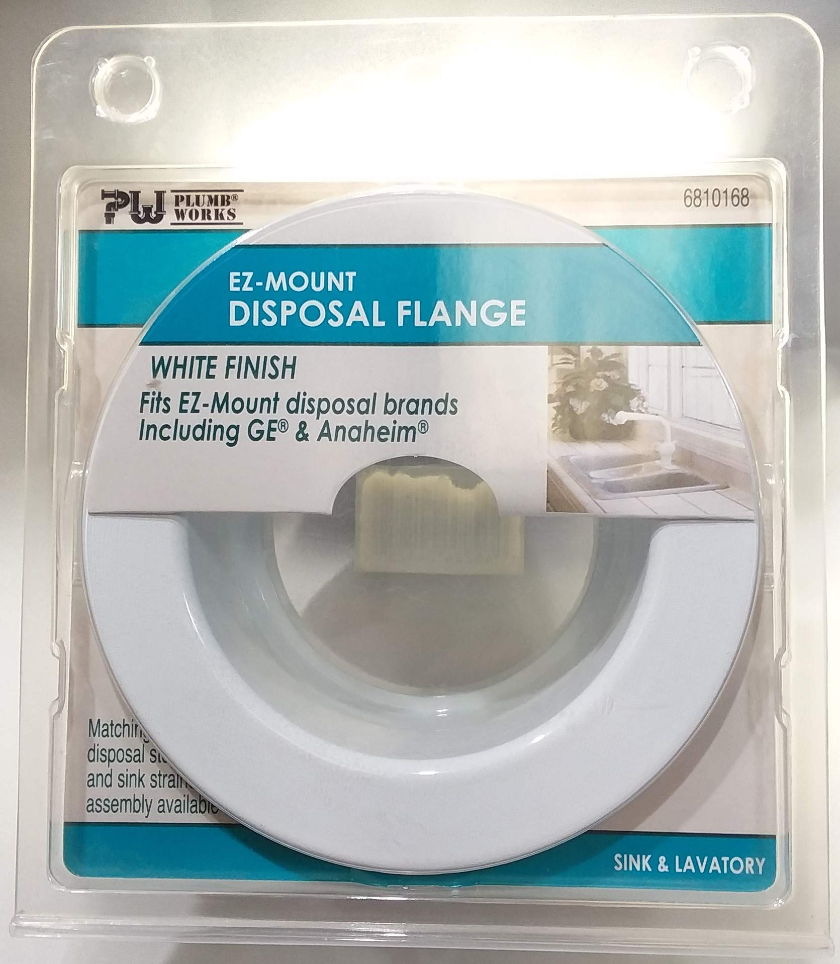 Ez-Mount Disposal Flange - White Finish for Kitchen Sink Waste Disposal Unit | Easy Installation & Durable Design