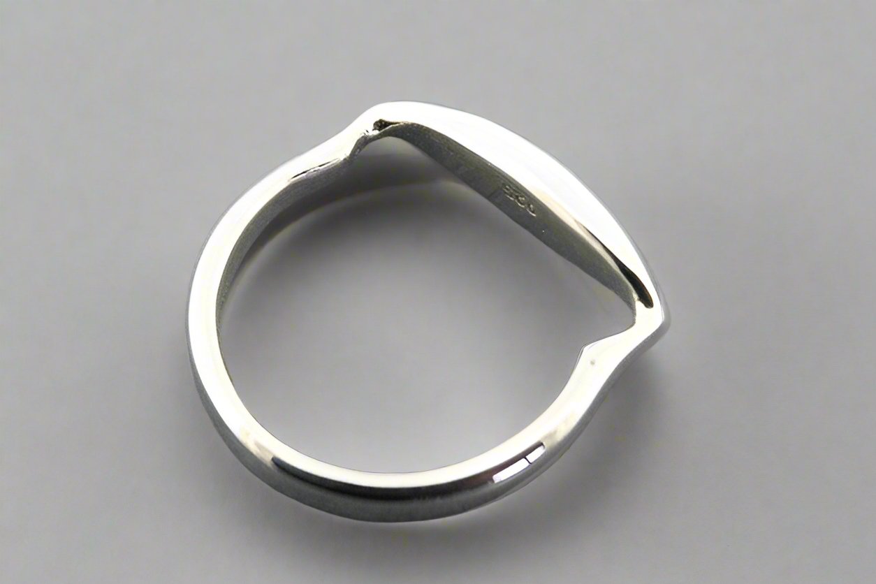 Sterling Silver Narrow Horseshoe Band Ring - Elegant & Durable Jewelry for Everyday Wear, Gifts & Special Occasions