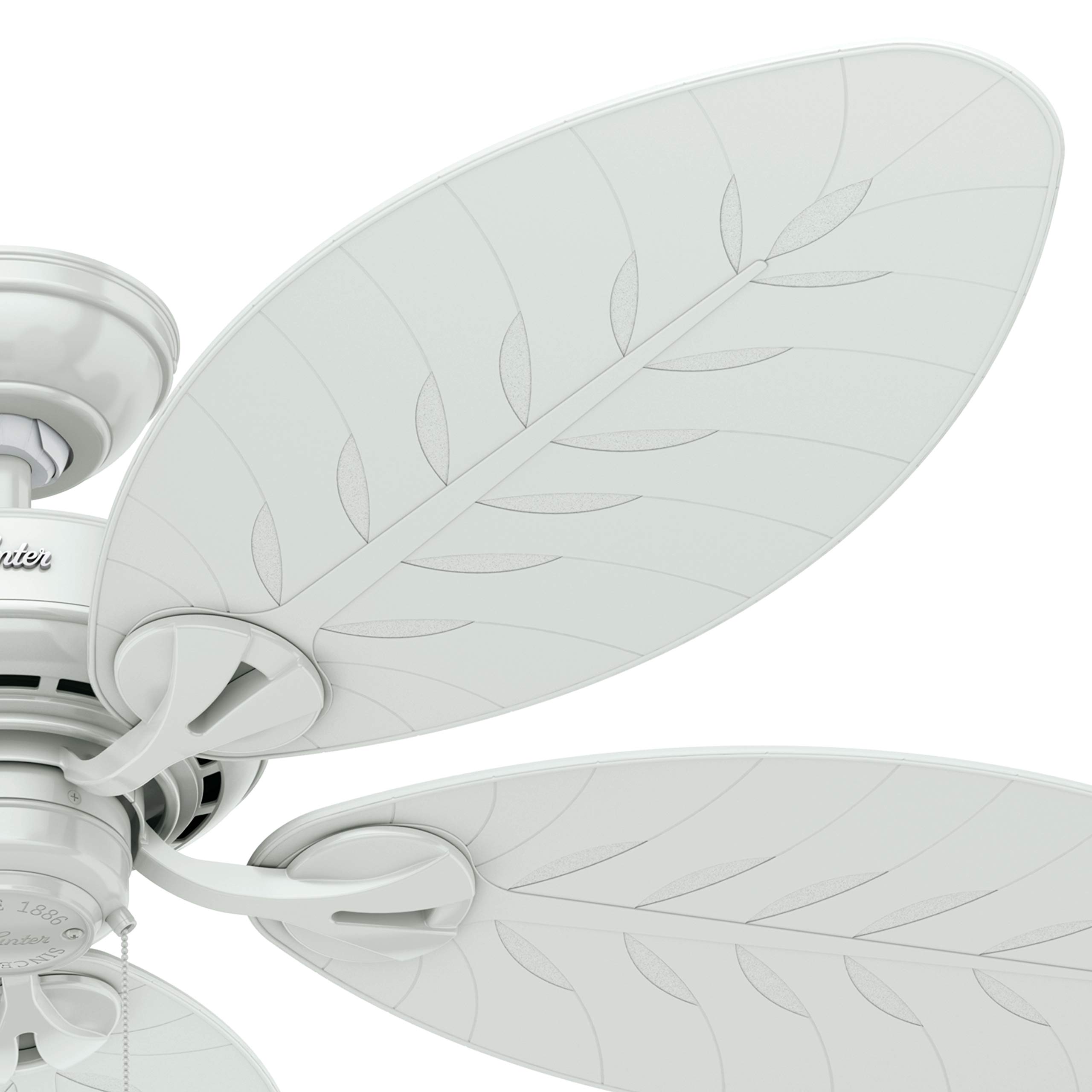 Hunter Fan 54 Inch 5-Blade White Outdoor Ceiling Fan - Energy Efficient, Weather Resistant - Perfect for Patio, Deck, and Covered Porch Areas (Renewed)