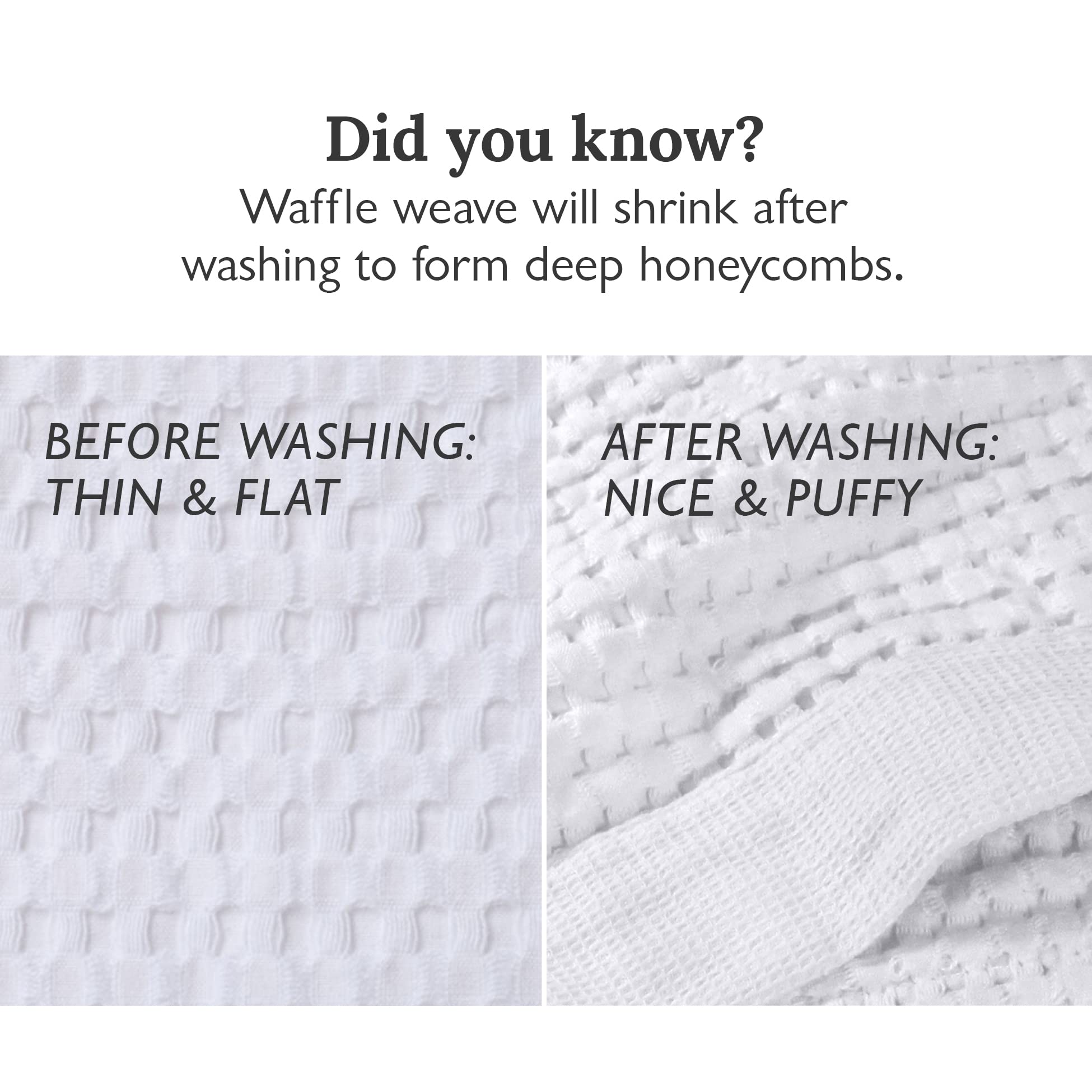 GILDEN TREE Waffle Towel Set - Ultra Absorbent & Quick Dry Bath Towels, Hand Towels & Washcloths (6-Piece, White) - Modern Spa & Bathroom Luxury for Home, Hotel, or Gym Use