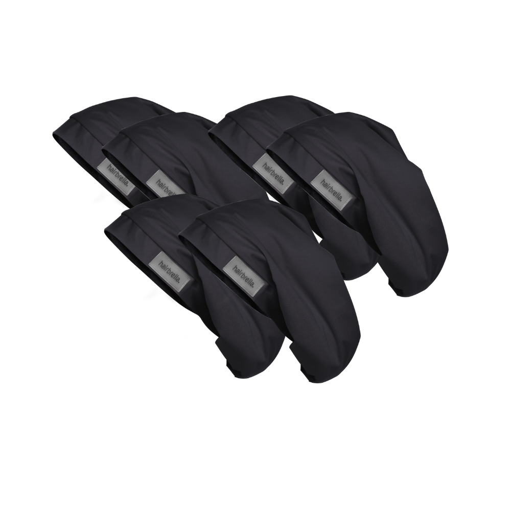 Hairbrella Lite XL Gifting Bundle - 5 Pack with 1 Free Bonus - Waterproof Hair Protection Umbrella for Women - Perfect for Rainy Days, Outdoor Events & Travel Accessories