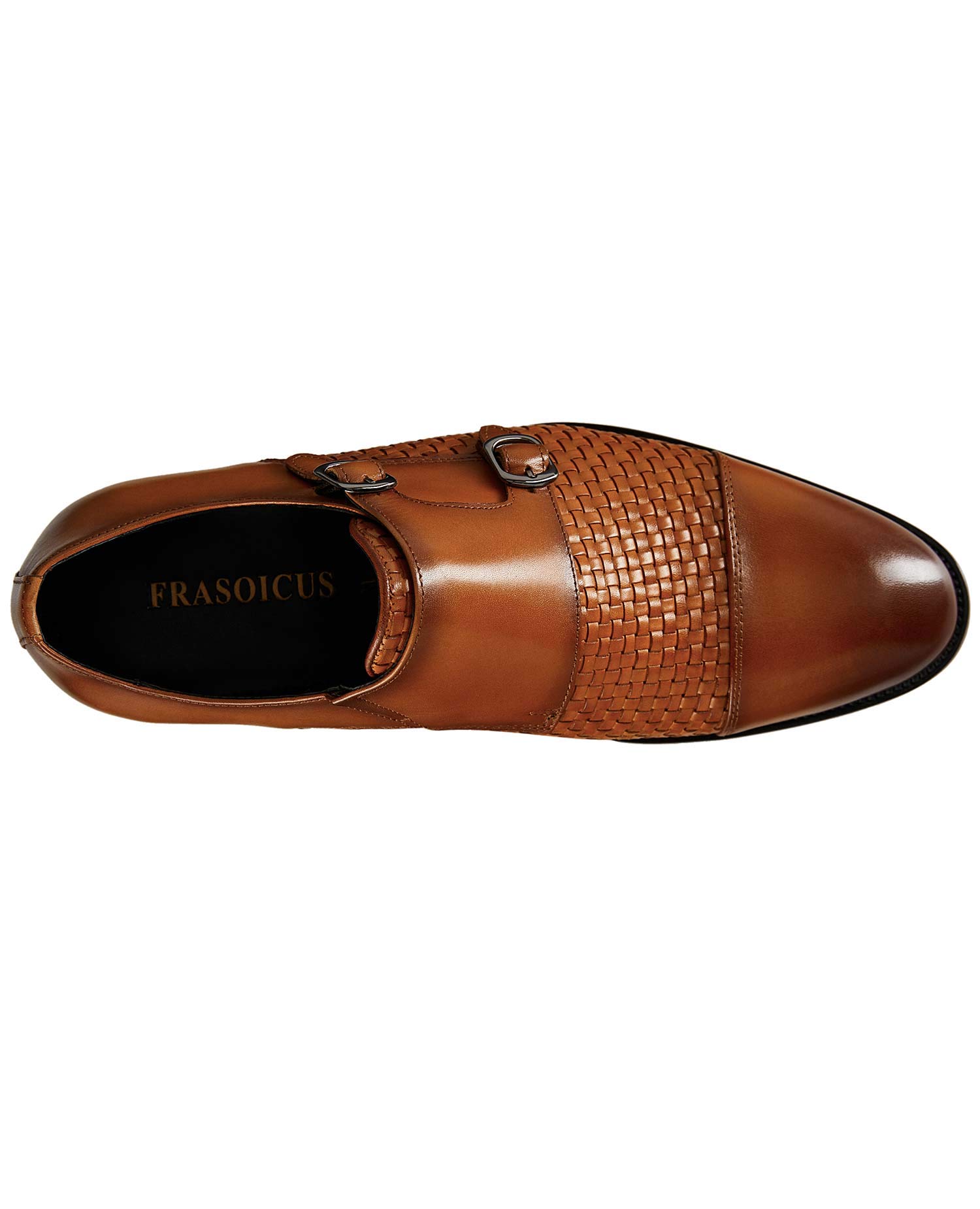 Premium Genuine Leather Men's Dress Shoes | Single Monk Strap Slip-On Formal Shoes for Business, Wedding & Office Wear | Comfortable & Stylish Men's Footwear for Professional Occasions