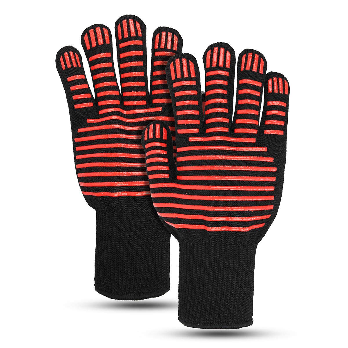 Heat Resistant BBQ Gloves - Insulated Anti-Skid Oven Mitts for Grilling, Baking & Cooking | Perfect for Outdoor BBQ, Camping & Kitchen Use