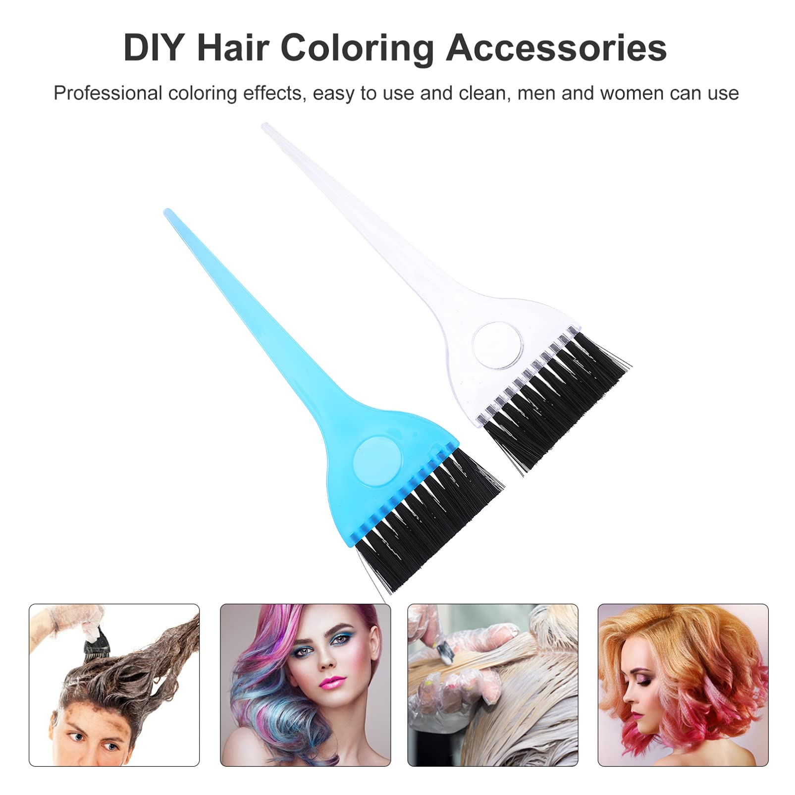 Lurrose 12pcs Hair Dye Brushes Set - Salon Applicators for Coloring & Bleaching - Professional Styling Tools