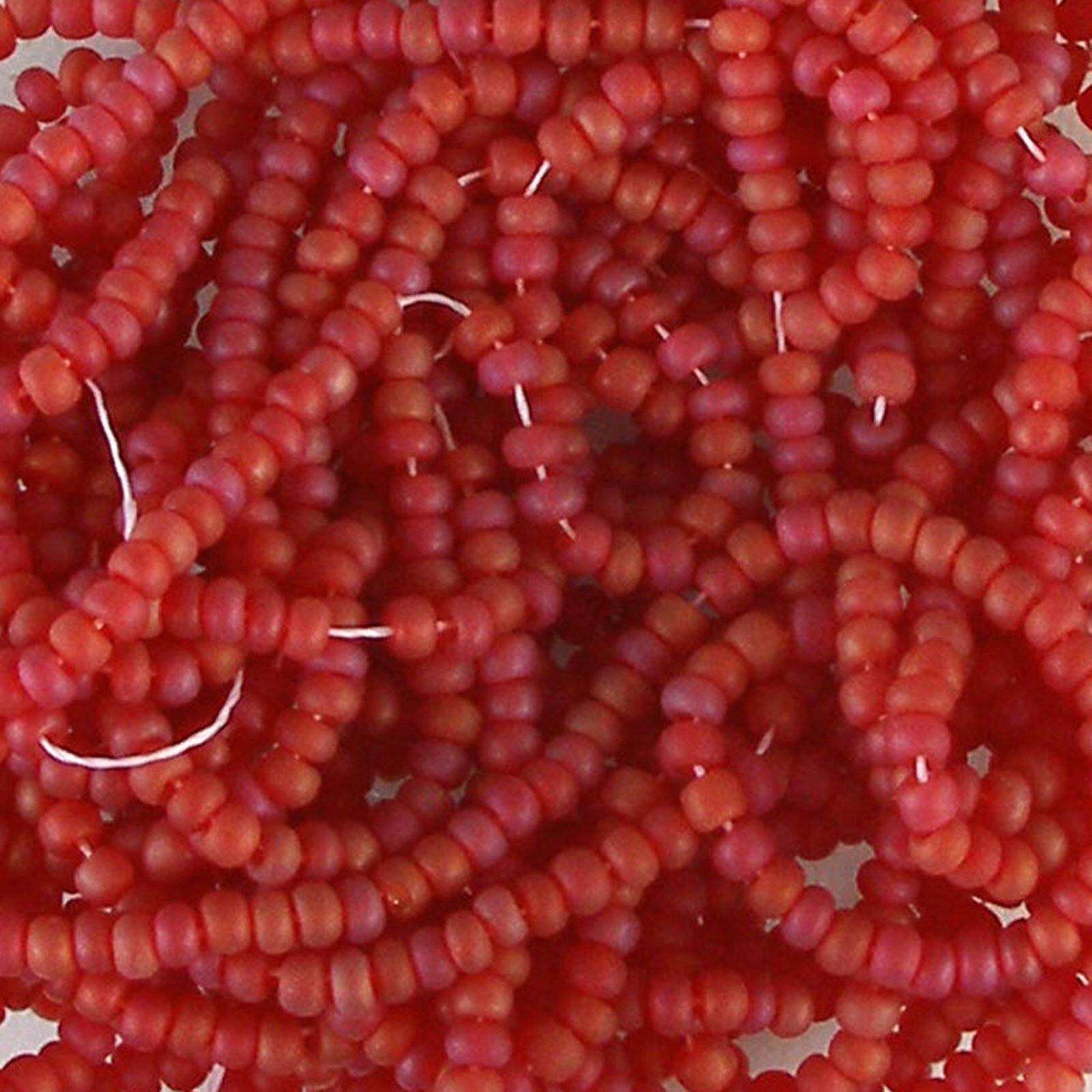 Japanese Seed Beads 11/0 Matte Red - 1/2 Ounce Bulk for Jewelry Making, DIY Crafts, and Beading Projects - Perfect for Bracelets, Necklaces, and Home Decor