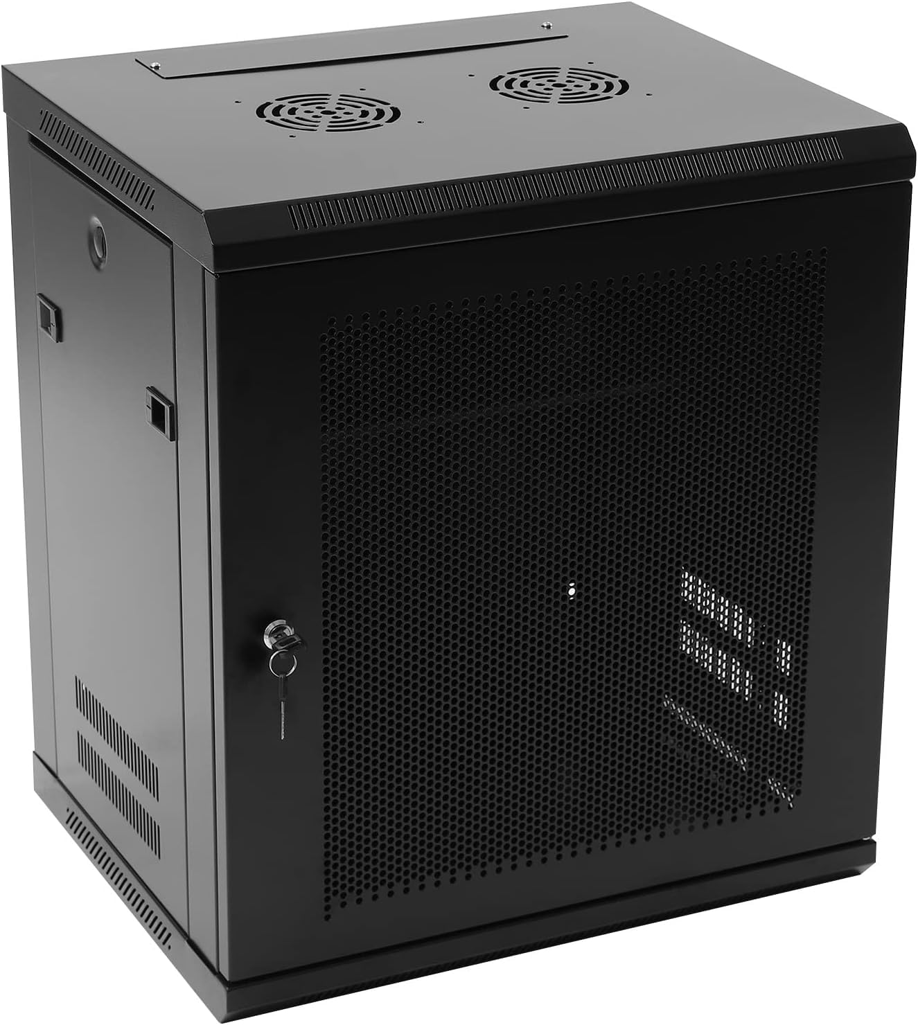 12U Wall Mount Server Rack - Heavy Duty Network Cabinet (132lbs Capacity) for Data Centers
